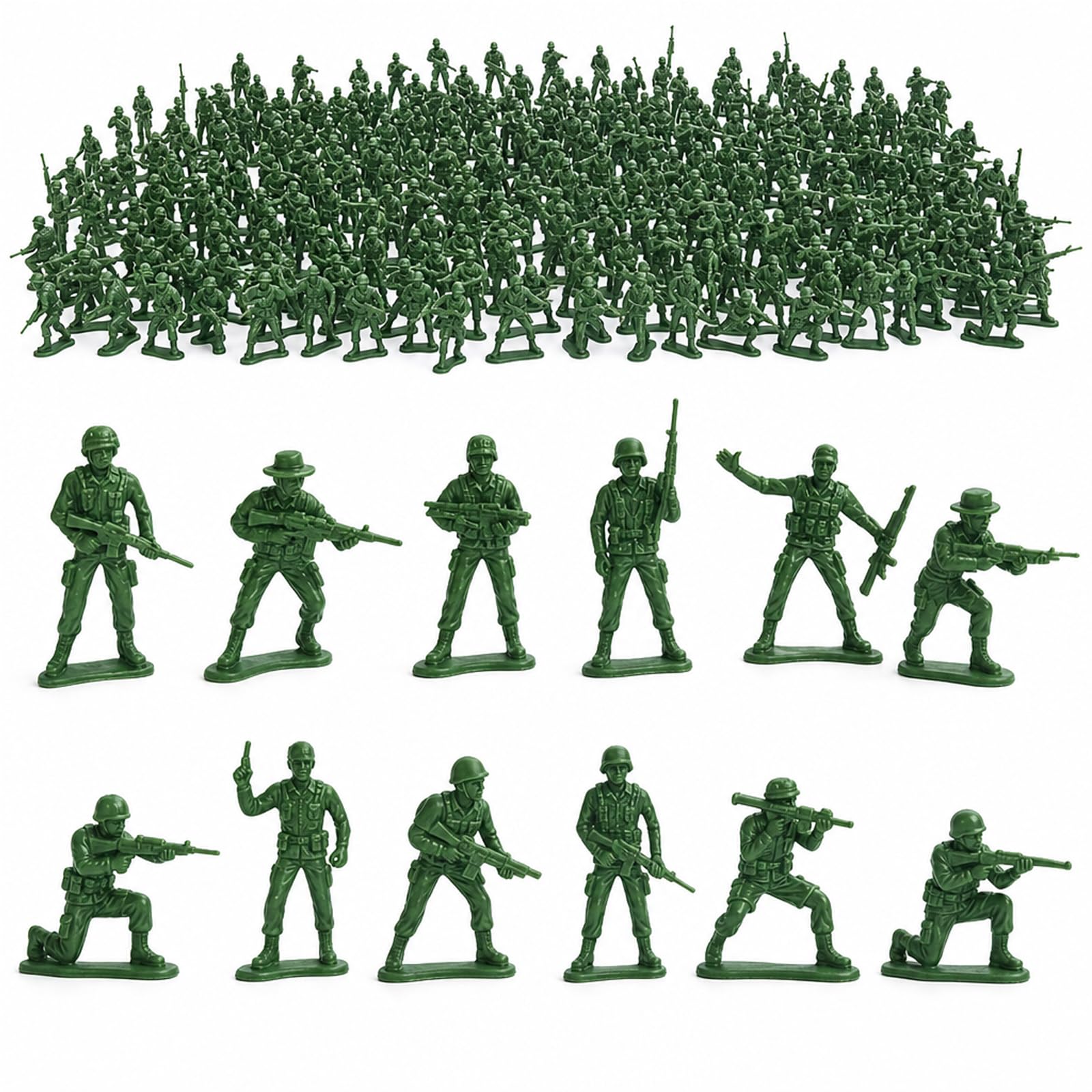 110 Pcs Soldiers, Army Men Figures with Tactical Poses, Army Figures Battle-Ready Soldier Playset for Indoor Outdoor Military Games, Collectible Soldier Models for Boys and Enthusiasts