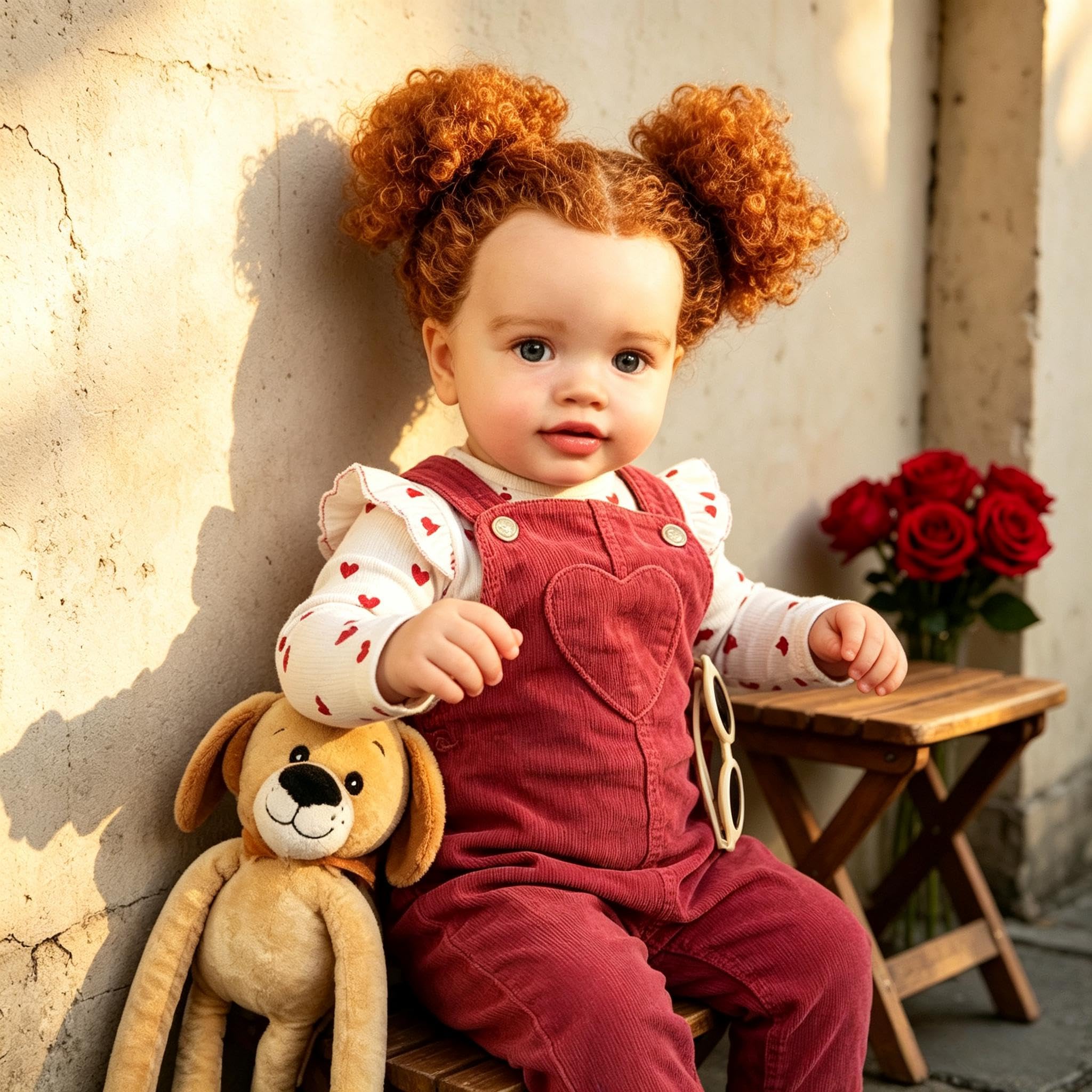 RXDOLL Realistyczne lalki Reborn Baby Dolls Czarna Dziewczyna 66 cm Afroamerykanin Realistyczne Ważone Reborn Maluch Lalki Miękka Tkanina Winylowa Body Prawdziwa Lalka Baby Doll z zakorzenionymi