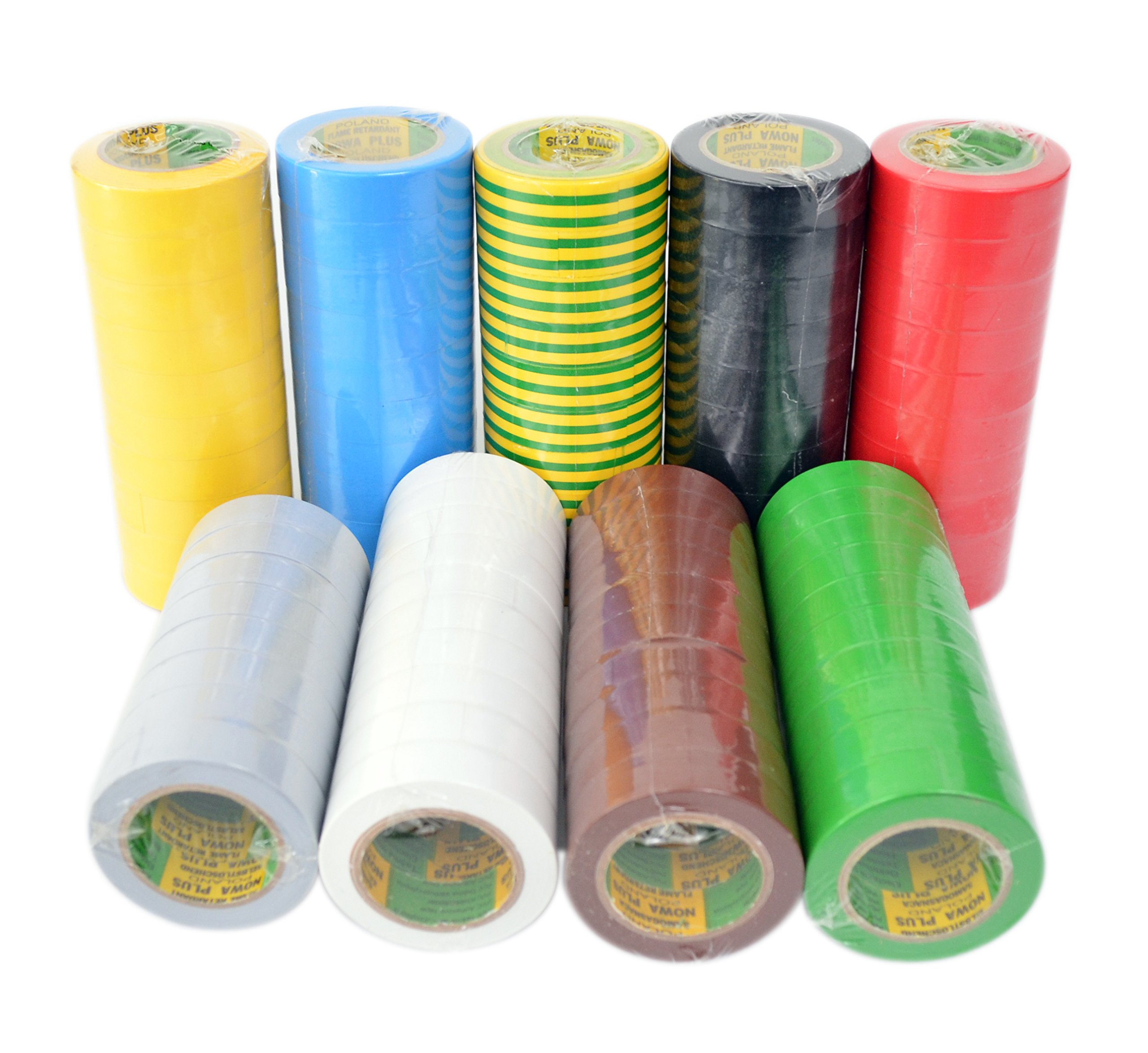 Cinta aislante 100 Rollos Longitud: 10 m ancho: 15 mm Varios Colores isoband Instalación eléctrica cumple VDE, öve y SEV