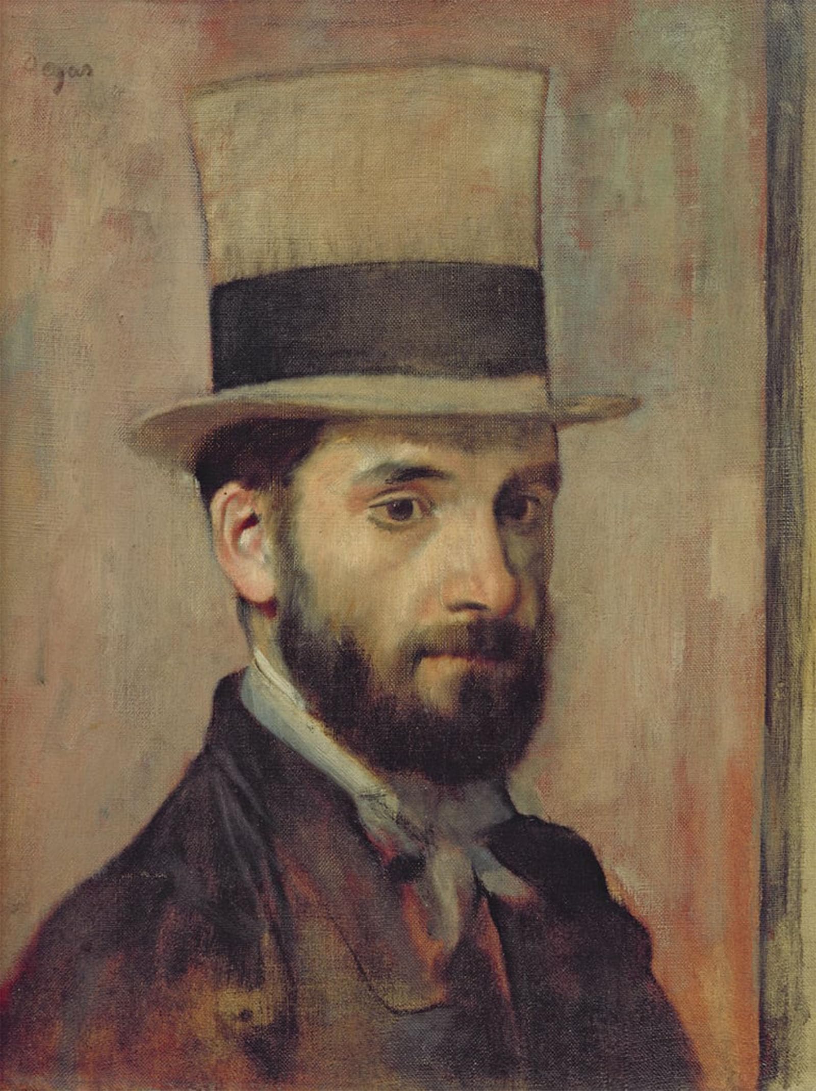 SERENDIPITP Retro Picture Poster Wall Art Pictures Painting Portrait of Leon Bonnat by Edgar Degas Wall Art Canvas Print for Wall Decor 60x90cm