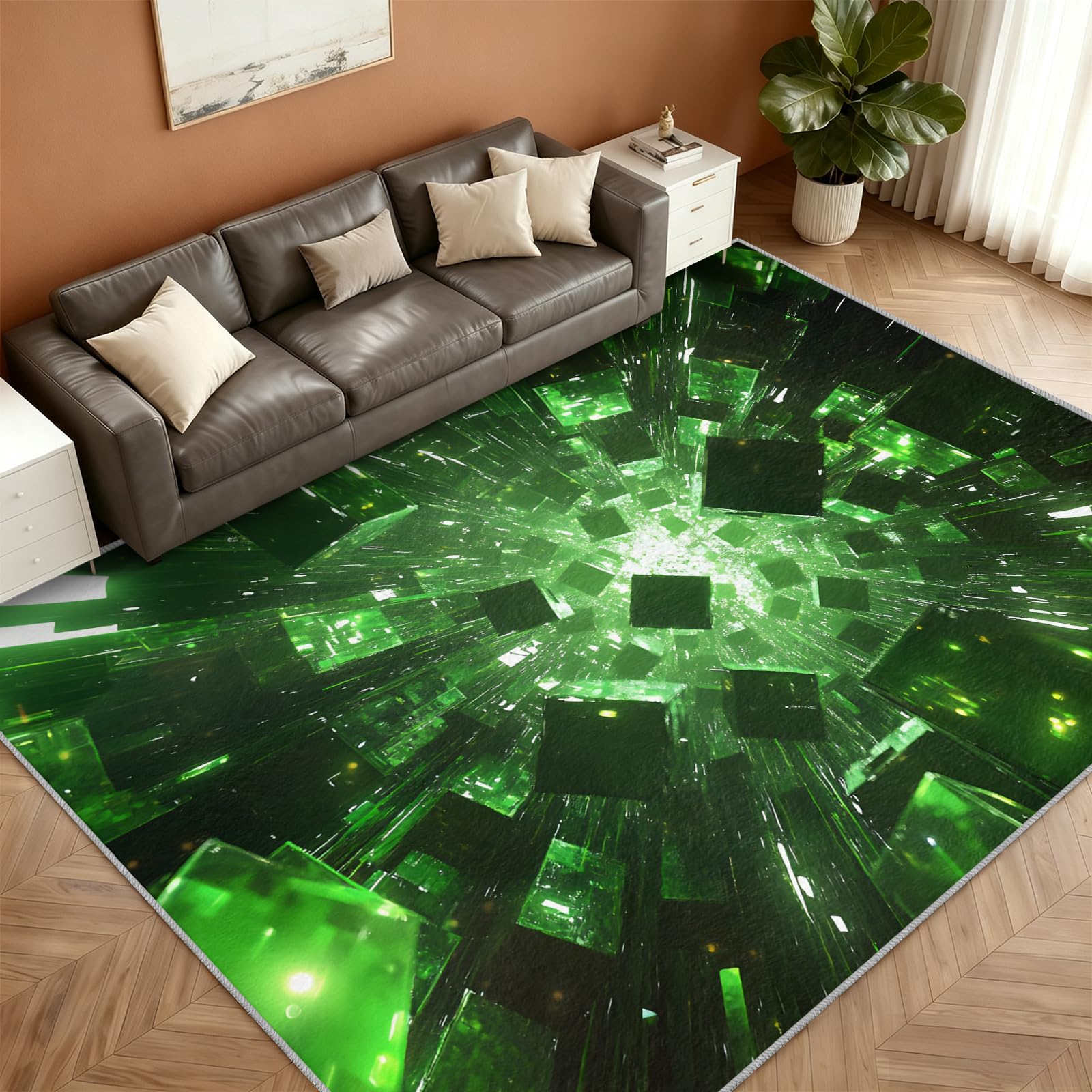 Cyberpunk Alfombra 120x180cm, 3D Sci-Fi Alfombras for Living Room