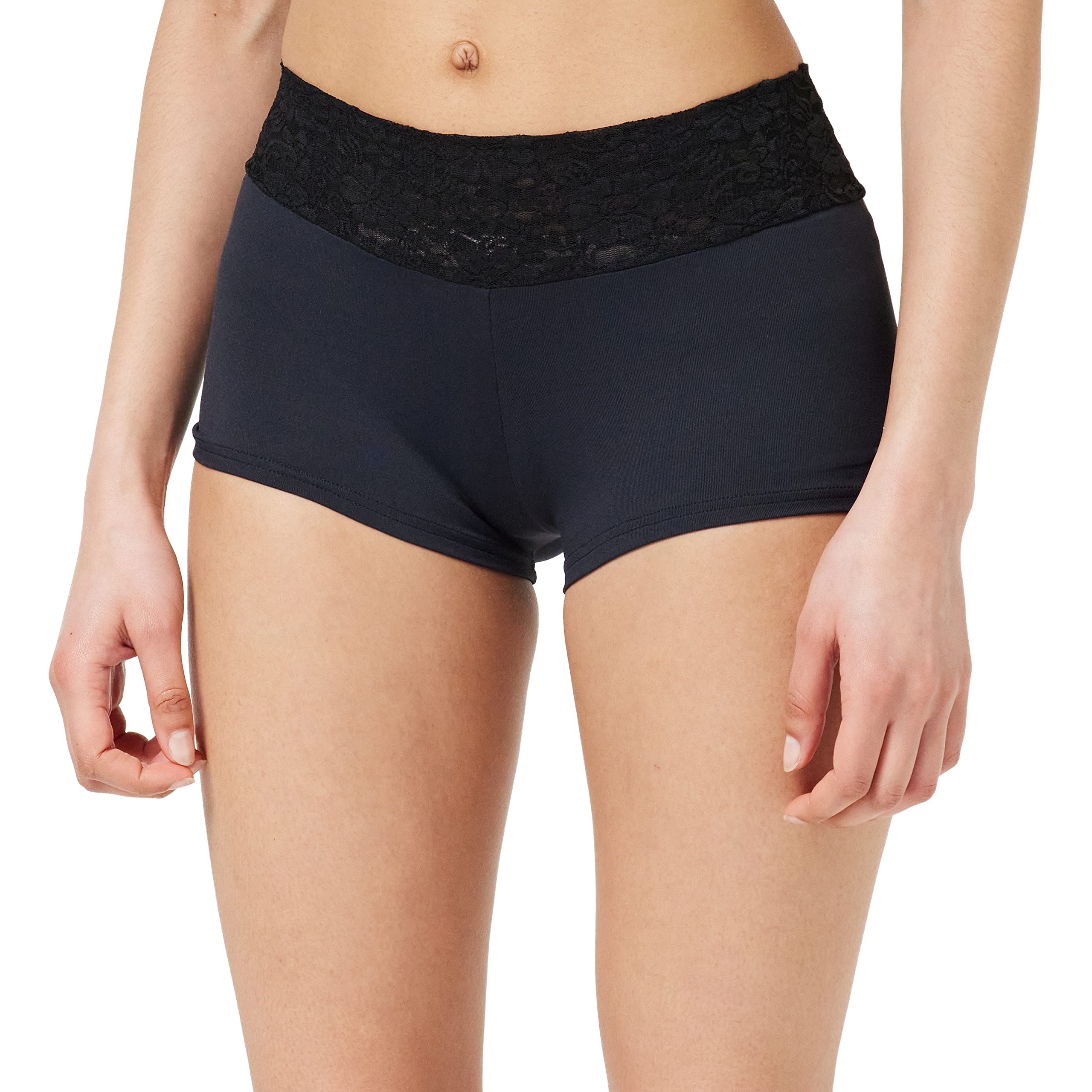 Basilica Dancewear BAW0708 Carole Lace Shorts, Large, Black