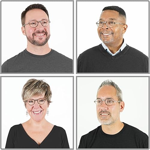 Miniatura 10 de Clic Lentes de lectura magnéticos, lectores de computadora, lentes reemplazables, patillas ajustables, clásicos, (S-M, tortuga mate, aumento de 2.50)