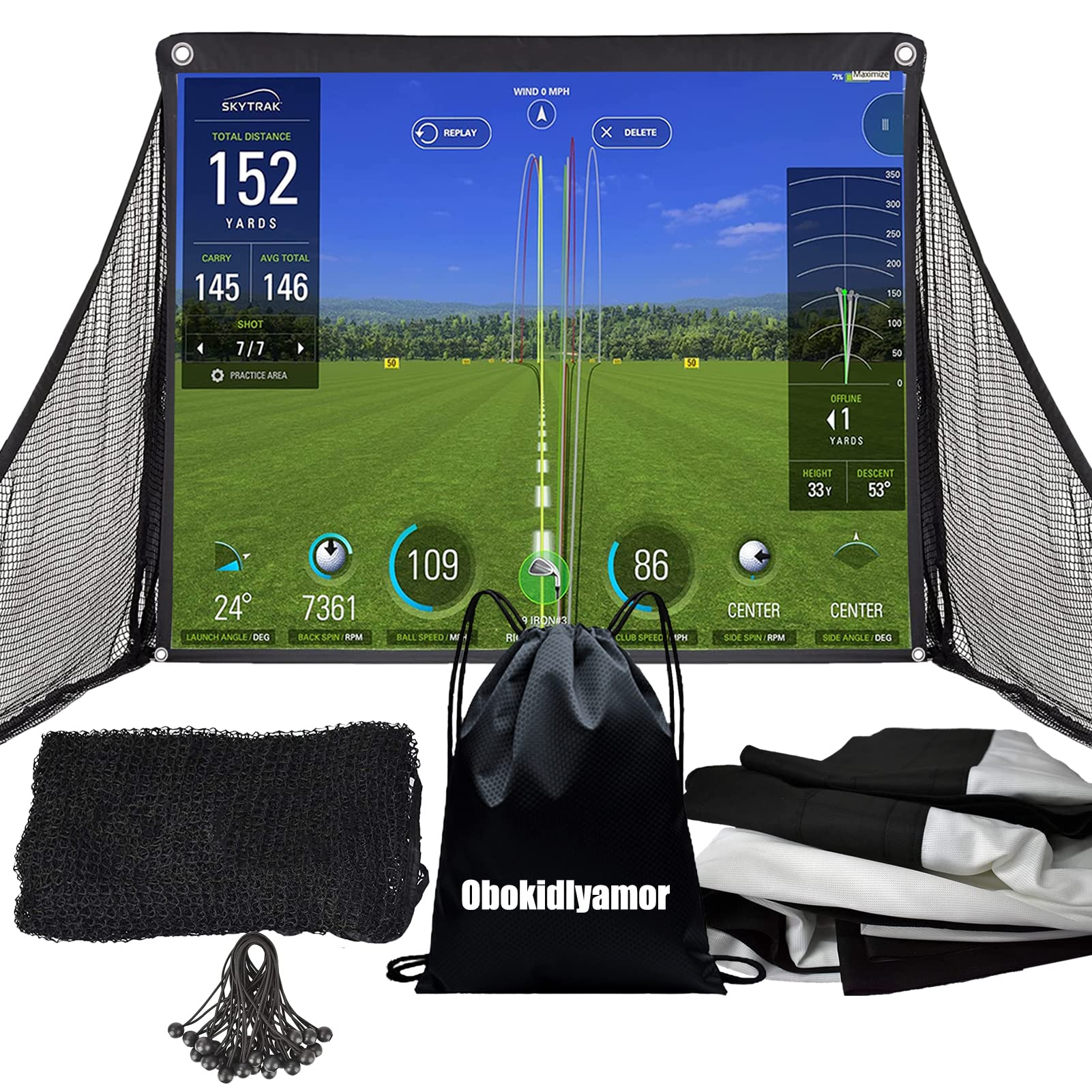 Buy Obokidly Golf Simulator Impact Screens Installed on Golf Hitting