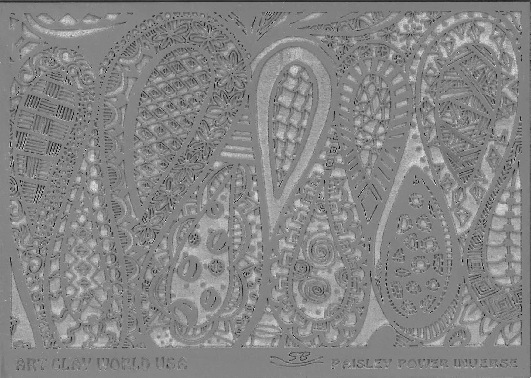 FlexiStamps Texture Sheet Shona Brooks Paisley Power Inverse Design - 1 pc.
