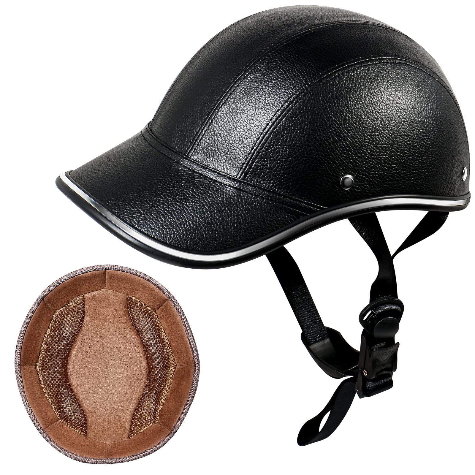 Anokrzcc Bike Helmet Adults-Cycling Retro-Lightweight Baseball Helmet, Urban Leisure Road and Mountain Riding Safety Helmet with Classical Style Inner Lining, Adjustable Strap for Adult Men Women