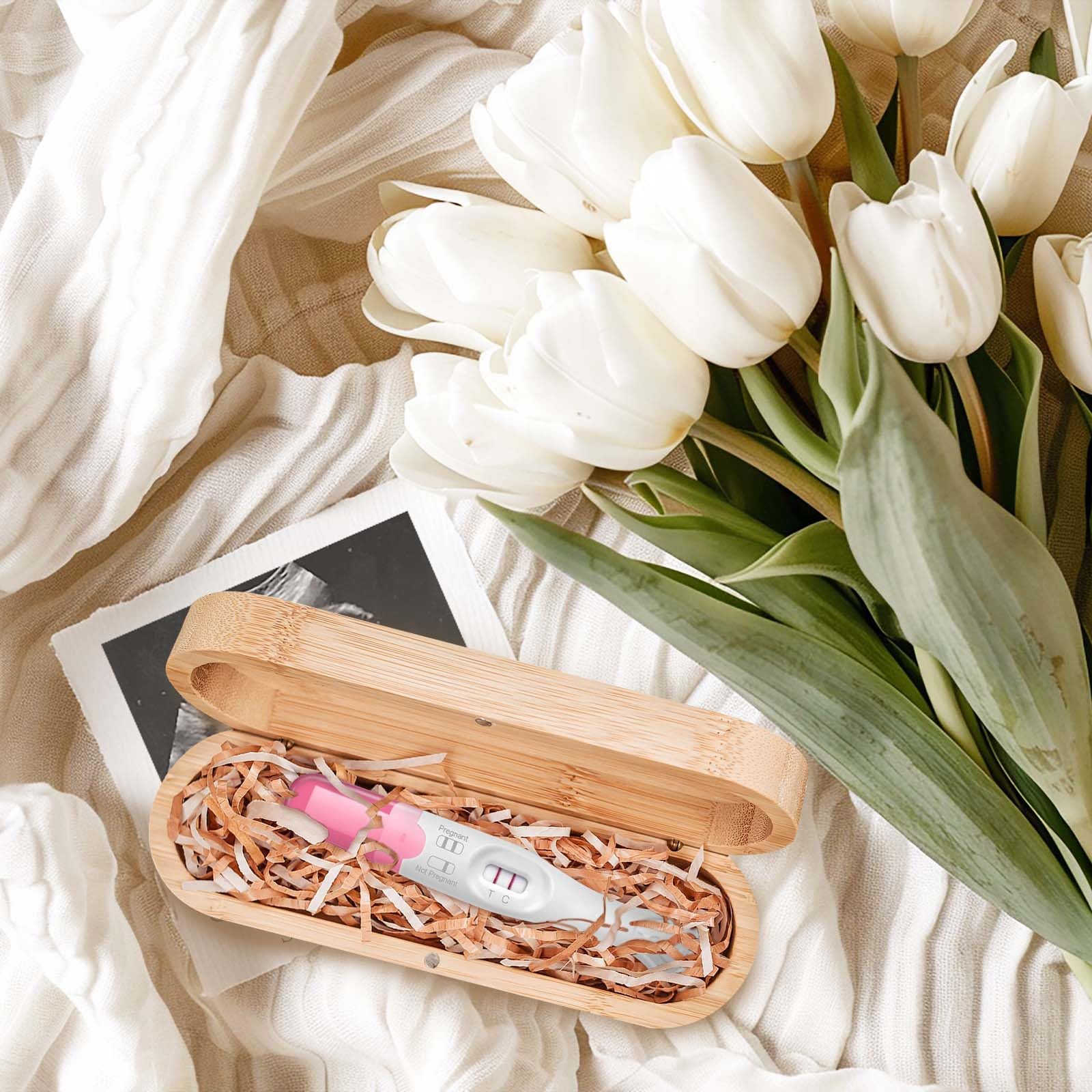 LOFART Custom Pregnancy Test Keepsake Box Personalised Pregnancy Announcement Surprise Announcement Gifts for Husband Grandparents