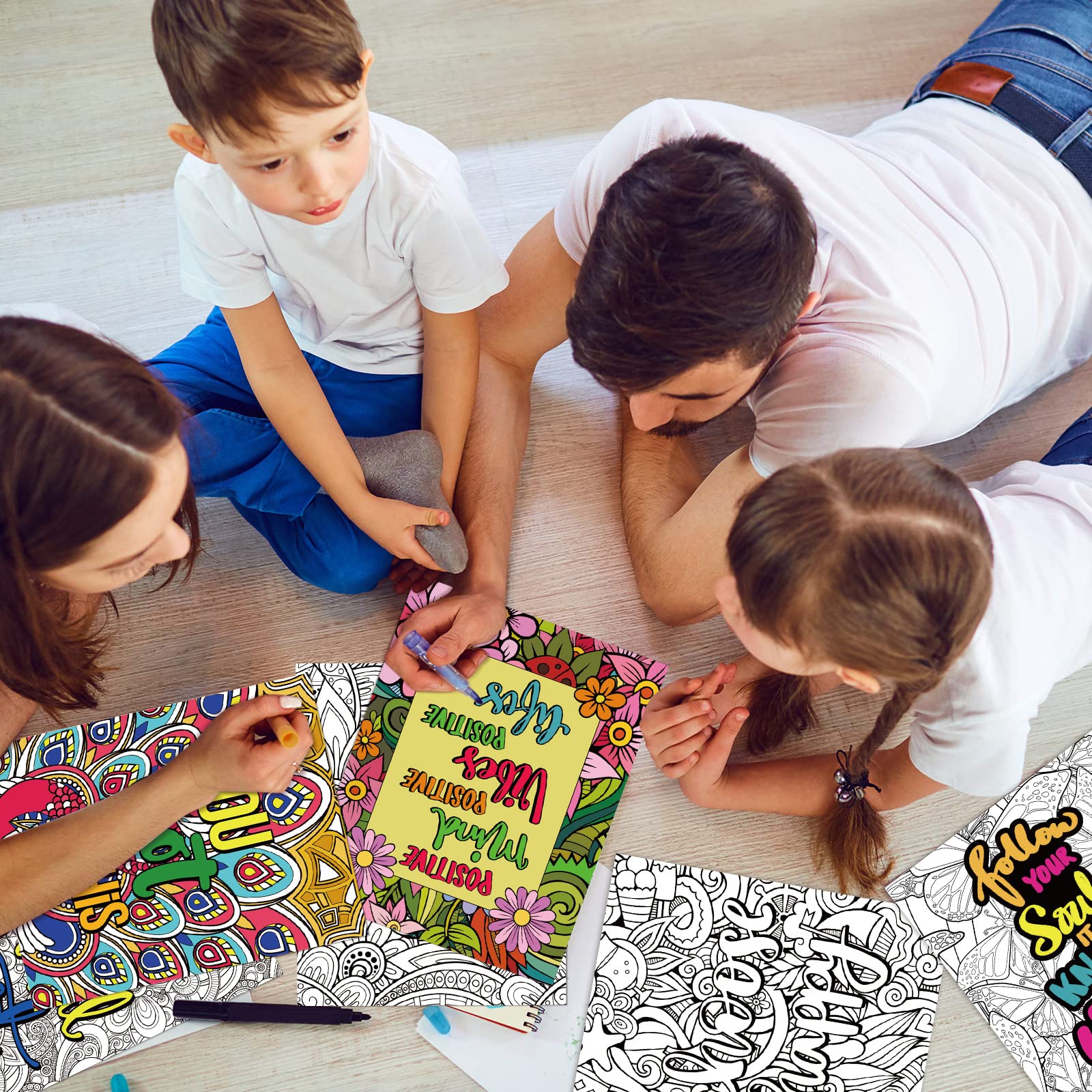 2 Affiches Coloriage Géant Mandala 100x60 Cm - Activité Relaxante Pour Enfants & Adultes | Loisir Créatif, Décoration, Anti-Stress - 4