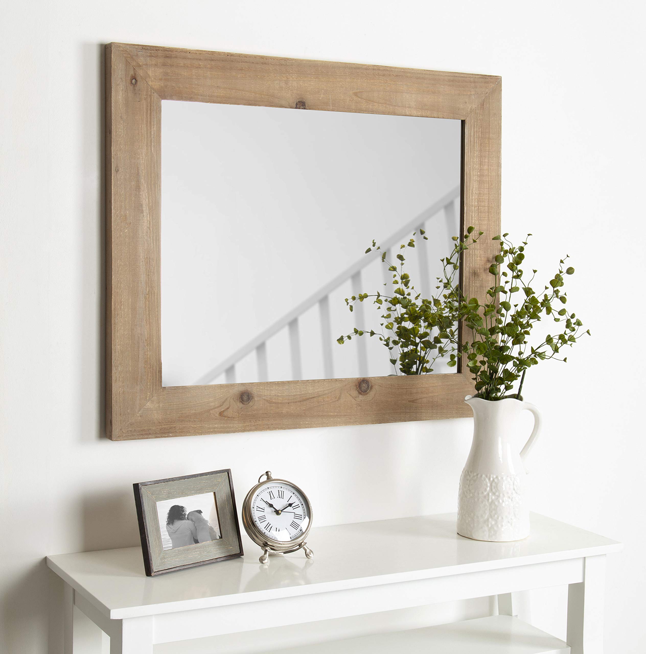 鏡 BROOKS WALL MIRROR Amazon.com: Kate and Laurel Garvey Wood Framed Wall Mirror