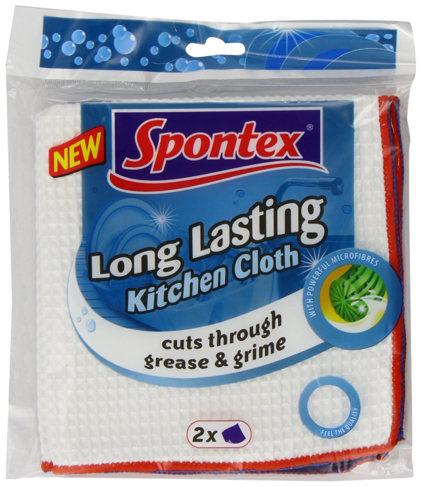 Long Lasting Kitchen Cloths 2pk (3 Packs, Total 6 Cloths)