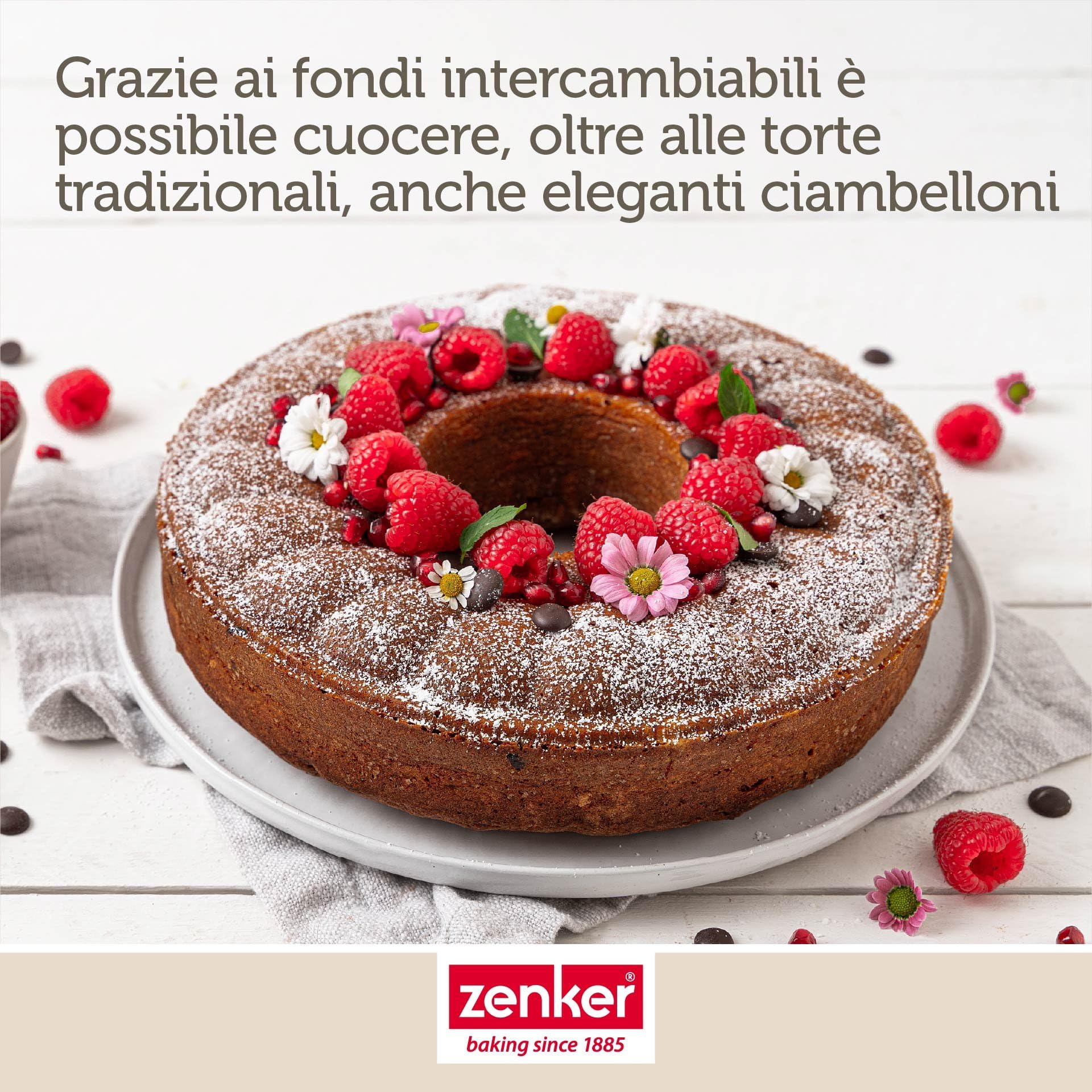 Zenker Teglia con fondo piatto e tubo Perfect Black Ø 26 cm – Stampo di alta qualità con rivestimento antiaderente, resistenza al calore +230 °C Made in Germany