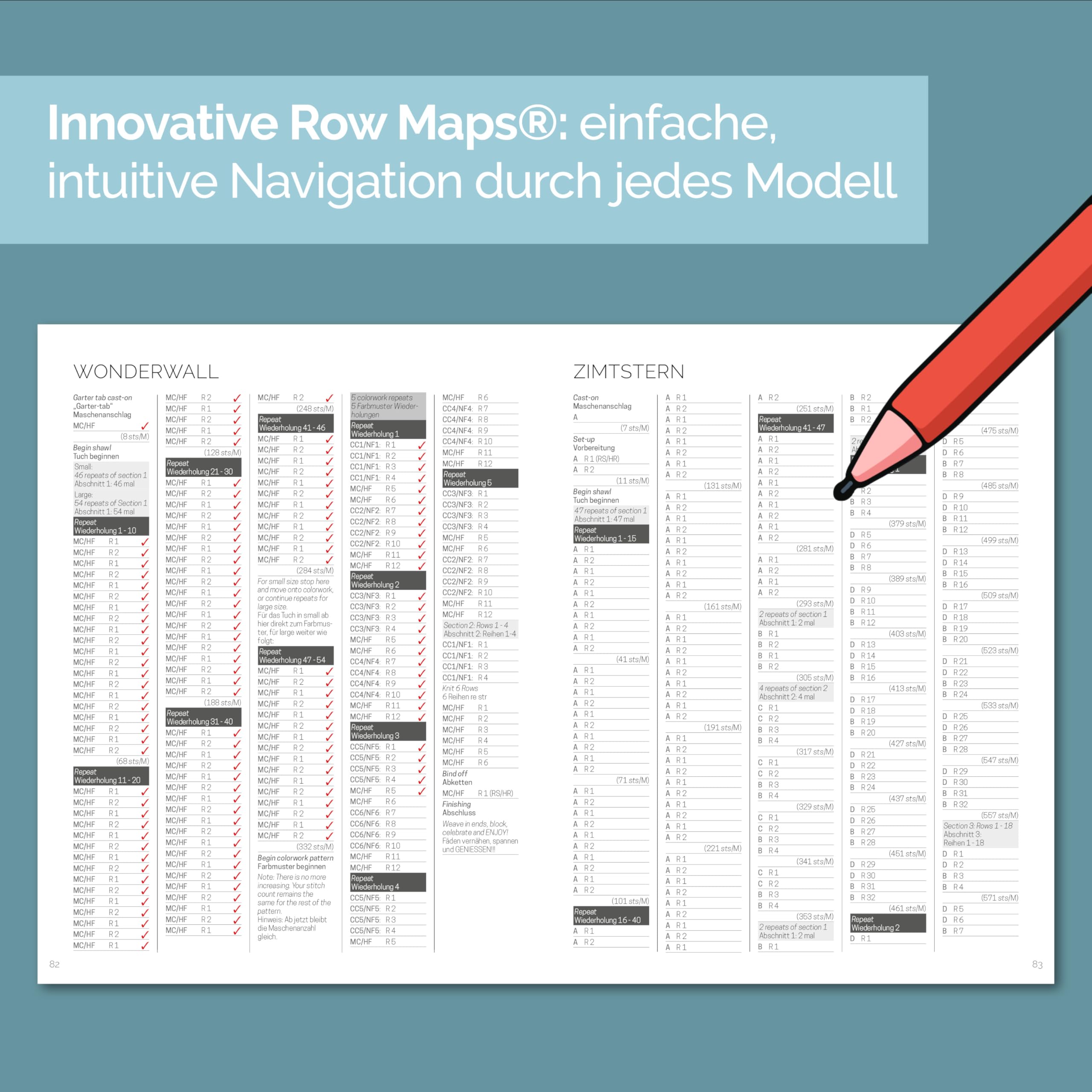 Mairlynd: Shawl Love. Mit 'Row Maps' zu allen Designs!: Entspann dich. Strick ein Tuch. Zweisprachige Ausgabe, Deutsch - Englisch