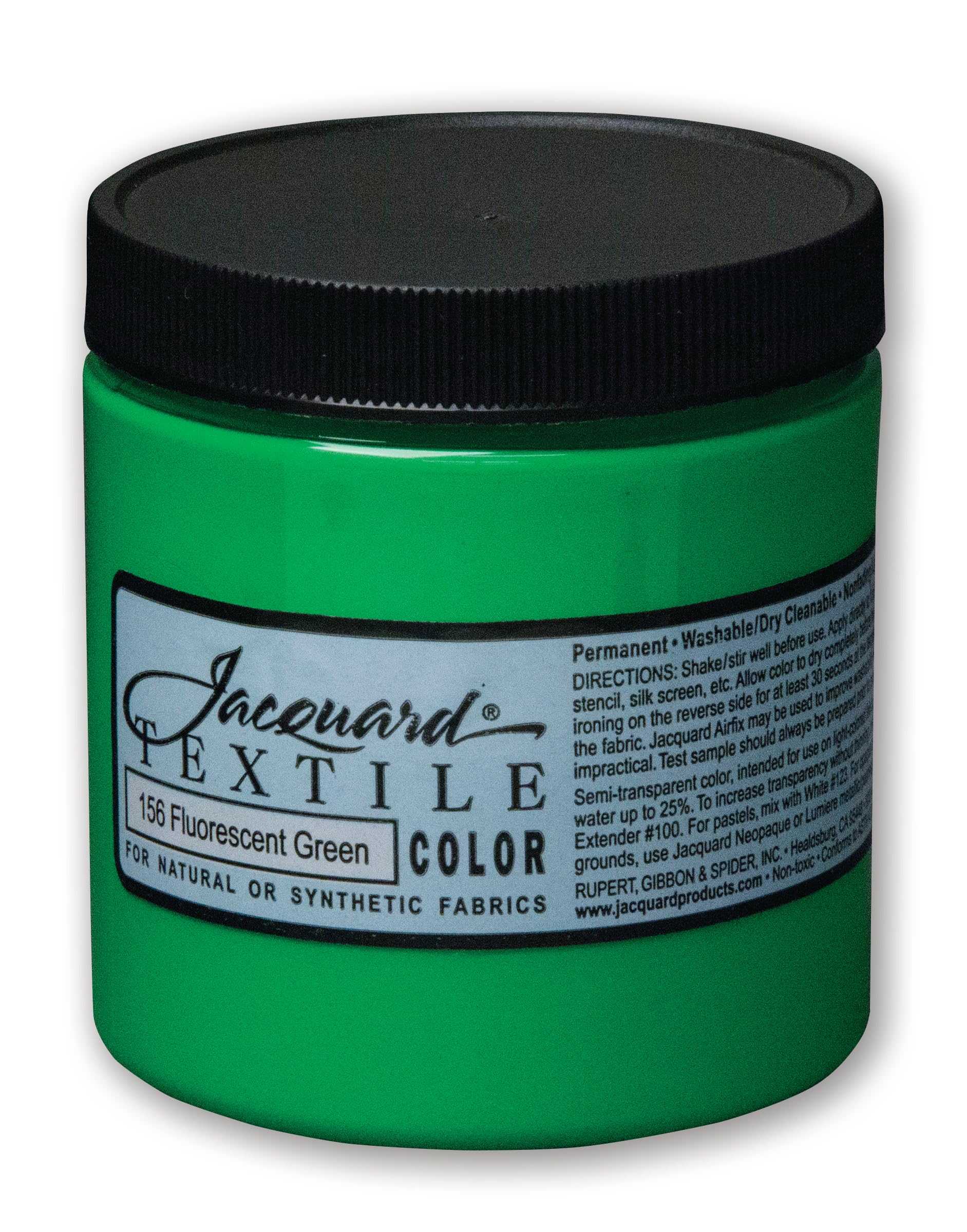Jacquard Textile Color Fluorescent Green - Permanent Fabric Paint for Clothes, Furniture…