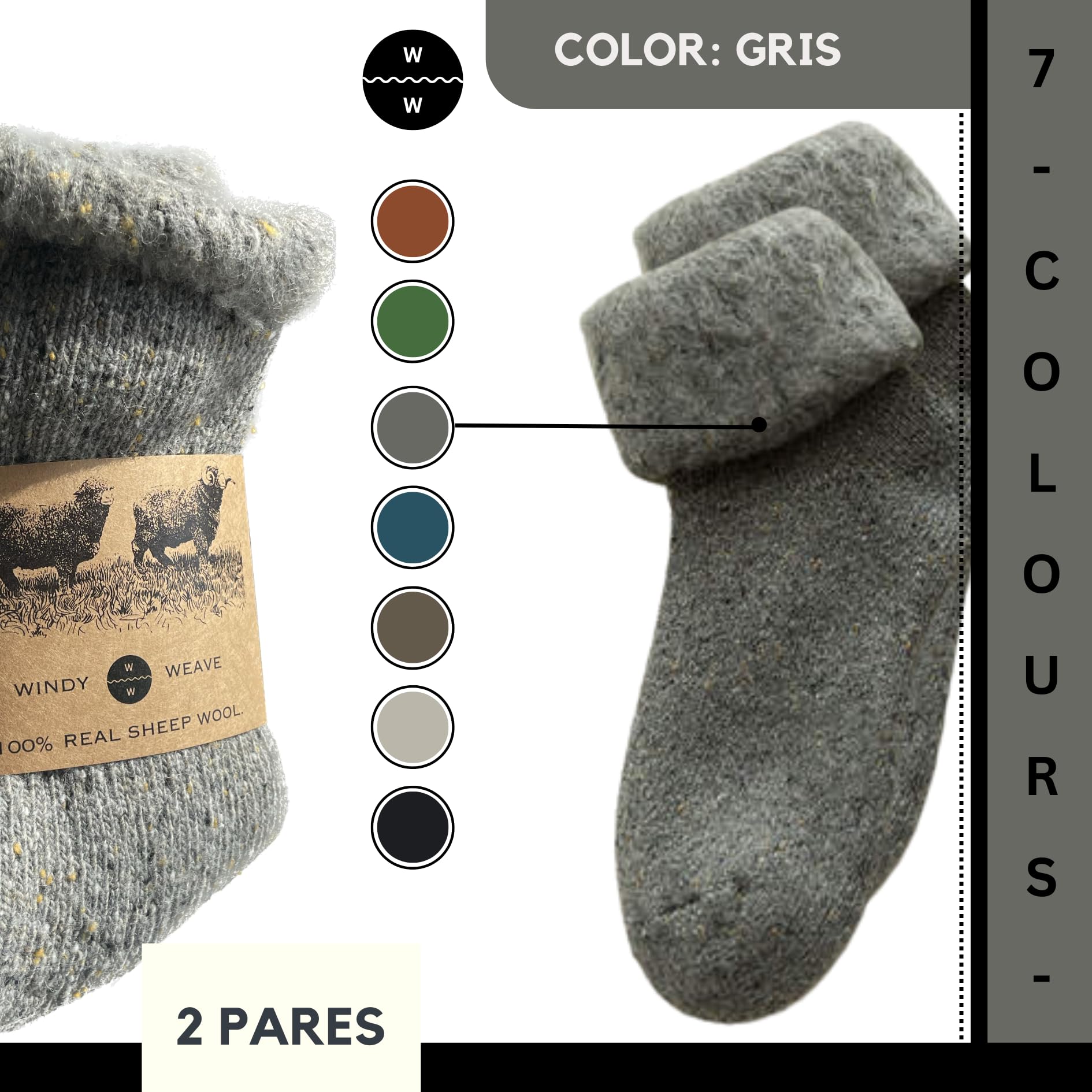 Calcetines suaves de lana (100% lana de oveja genuina) I Calcetines cálidos térmicos calcetines cálidos calcetines coloridos cómodos calcetines de hombre calcetines largos medias de mujer
