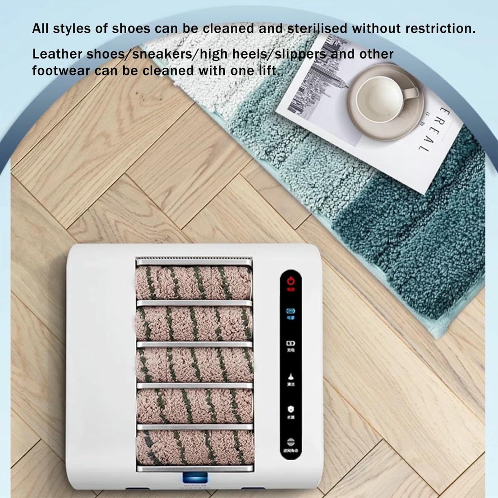 Máquina De Limpieza De Suela Totalmente Automática, Limpiador De Zapatillas De Inducción, Máquina De Limpieza De Suela Eléctrica De Entrada, para El Hogar Y El Hotel