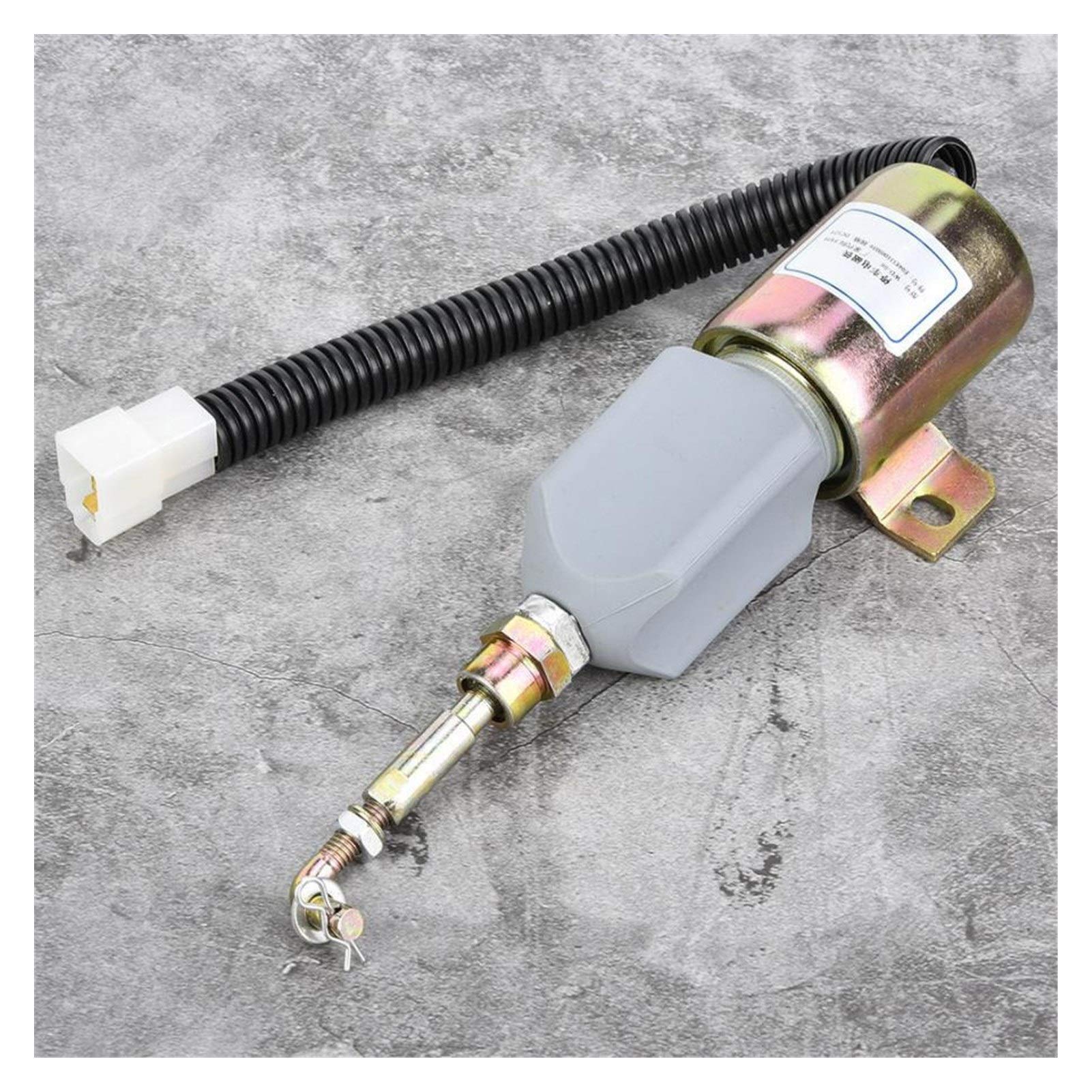 Cierre la válvula de bola tubería combustible 12 V CC Off Diesel Válvula solenoide cierre Solenoide parada magnética eléctrica Componente de tubería