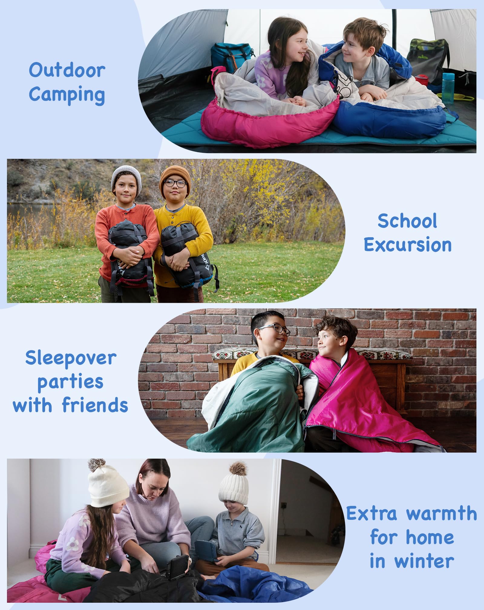 KingCamp Saco de Dormir Oasis 3-4 Estaciones Impermeable y Ligero para Camping (Niños y Adultos) - Conectable Izquierda/Derecha para Saco Doble, Ideal para Viajes y Actividades al Aire Libre — view 6