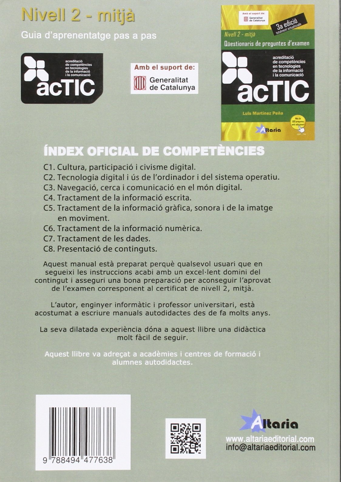 Certificacions ACTIC: Nivell 2 - Mitjà (SIN COLECCION)