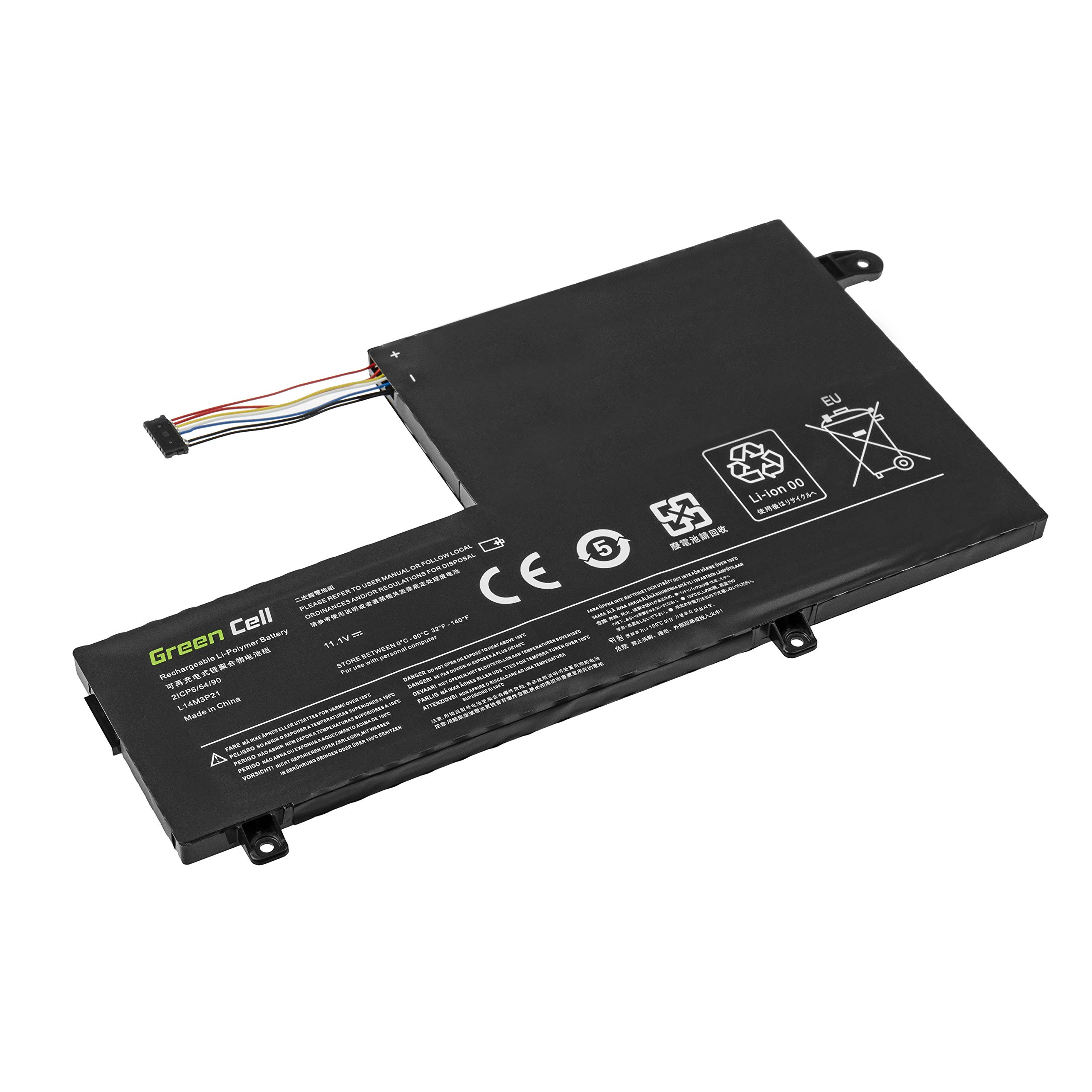Green Cell L14L3P21 L14M3P21 Laptop Akku für Lenovo S41-70 Yoga 500-14IBD 500-14IHW 500-14ISK 500-15IBD 500-15IHW 500-15ISK 500s-14ISK 300s-14ISK Flex 3 1470 1580 Edge 2 1580