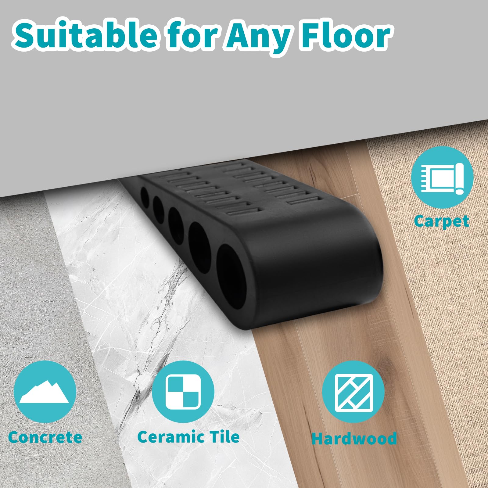 4 Anelli Salvamaniglia In Gomma | Paracolpi Per Porte E Finestre | Antiuurto A Forma Di 8 - Foto 14