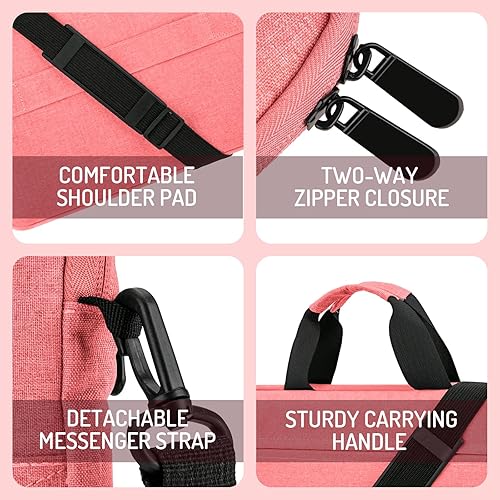 Miniatura 4 de Funda de transporte para portátil de 14 a 15 pulgadas, funda protectora delgada para computadora con asa y bolsillo para MacBook Acer Asus HP
