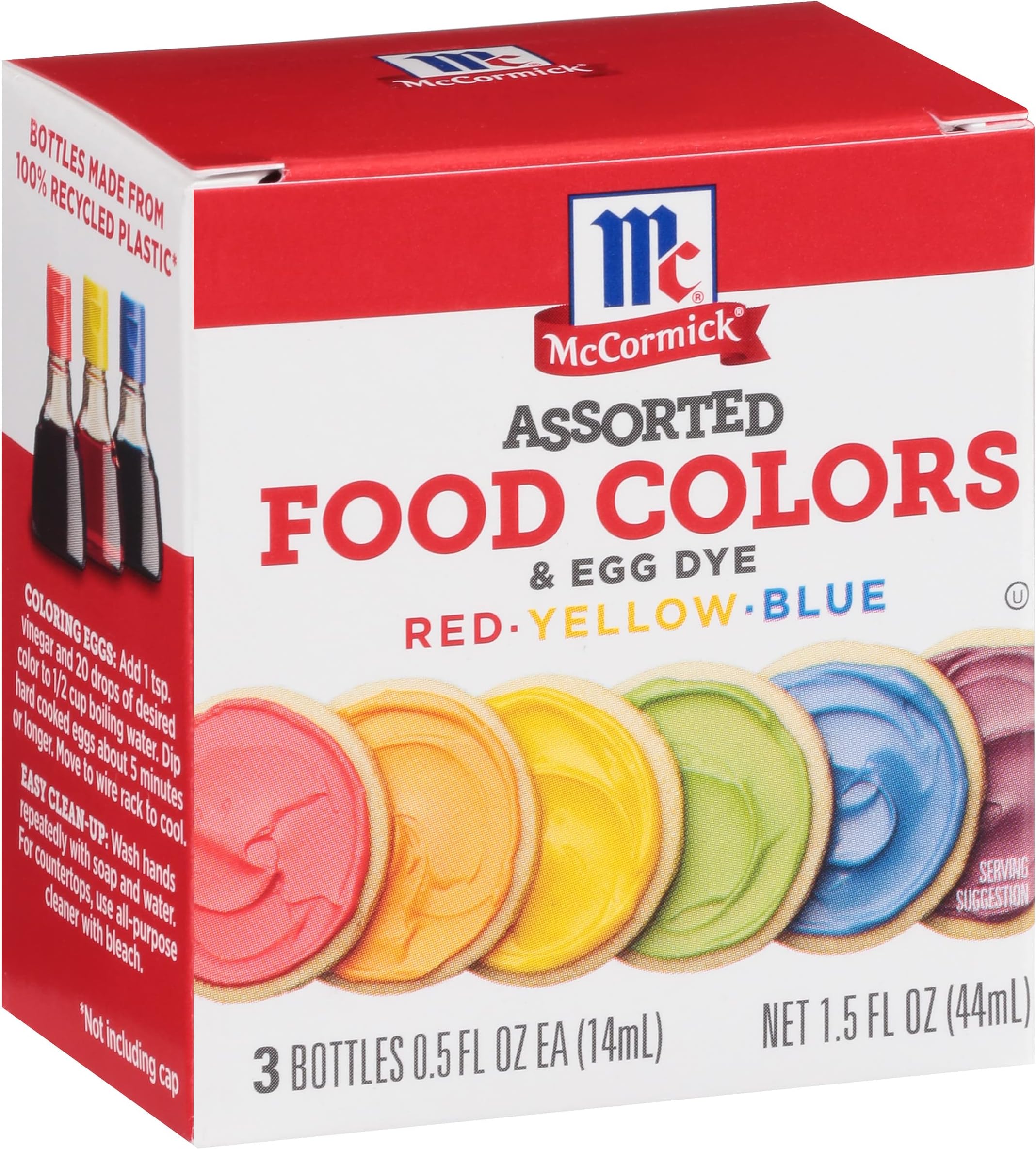McCormick Assorted Food Colors & Egg Dye, 1.5 fl oz