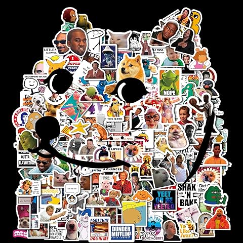 337Pcs Funny Meme Stickers Pack, Waterproof Funny Stickers, Vinyl Sarcastic Meme De...