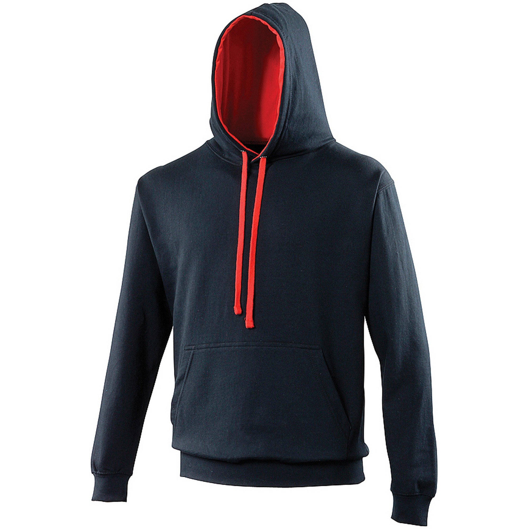 Just Hoods Unisex Bleu Hooded Sweatshirt Varsity