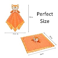 Vista 5 de Pro Goleem - Manta de seguridad de zorro, bonita y suave, para bebé, unisex, regalos para recién nacidos, manta para acurrucarse, juguete