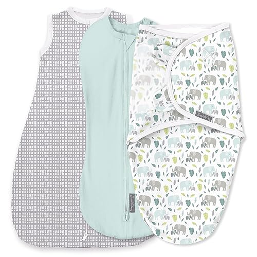Miniatura 8 de SwaddleMe by Ingenuity Original Swaddle, tamaño pequeño/mediano, para edades de 0 a 3 meses, 7-14 libras, hasta 26 pulgadas de largo, paquete de 2