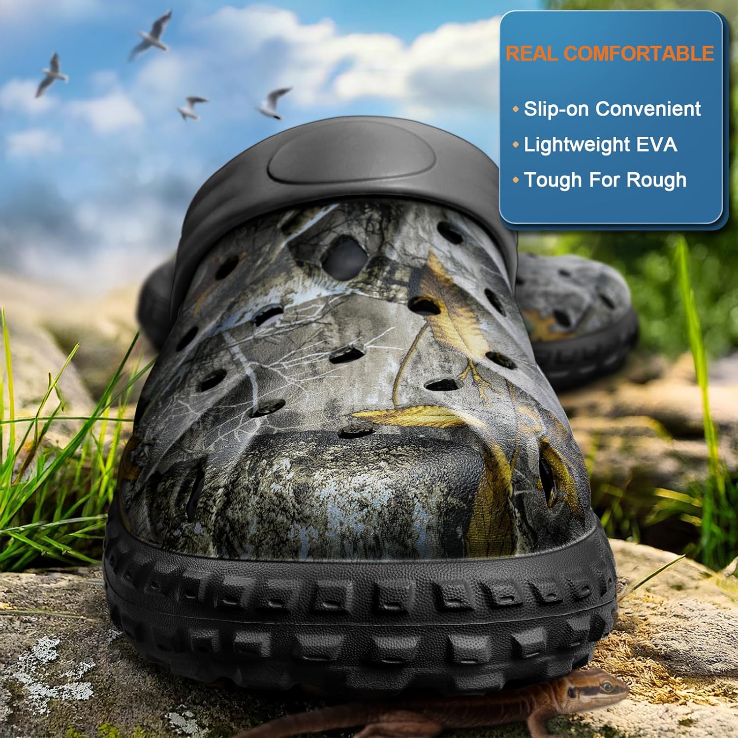 BULLIANT Men Clogs,Comfortable Mules Sandals for Men Women Cushioned Footbed Arch Support-EVA Ligthweight