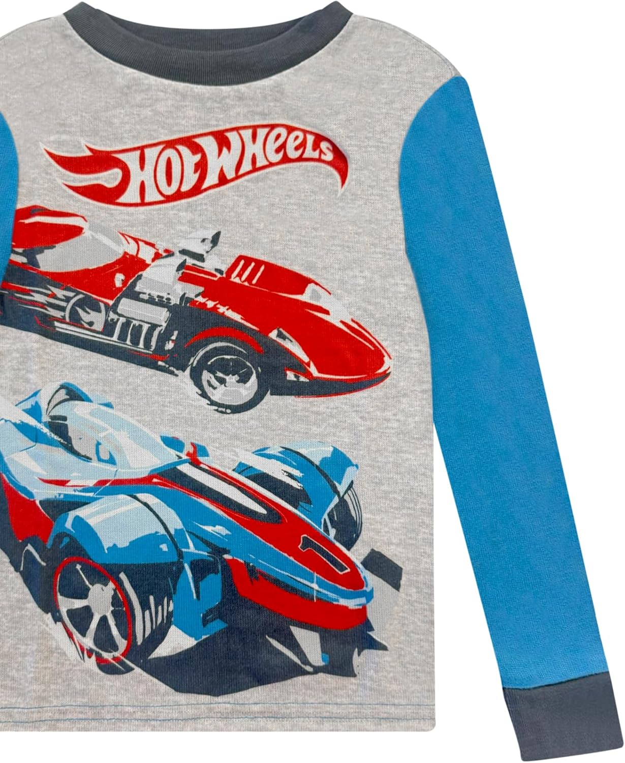 Hot Wheels 4 Piece Pajama Set - Toddler Boys Snug Fit PJ Set, Short Sleeve Shorts & Pants - Kids Sleepwear - Official License - Image 3