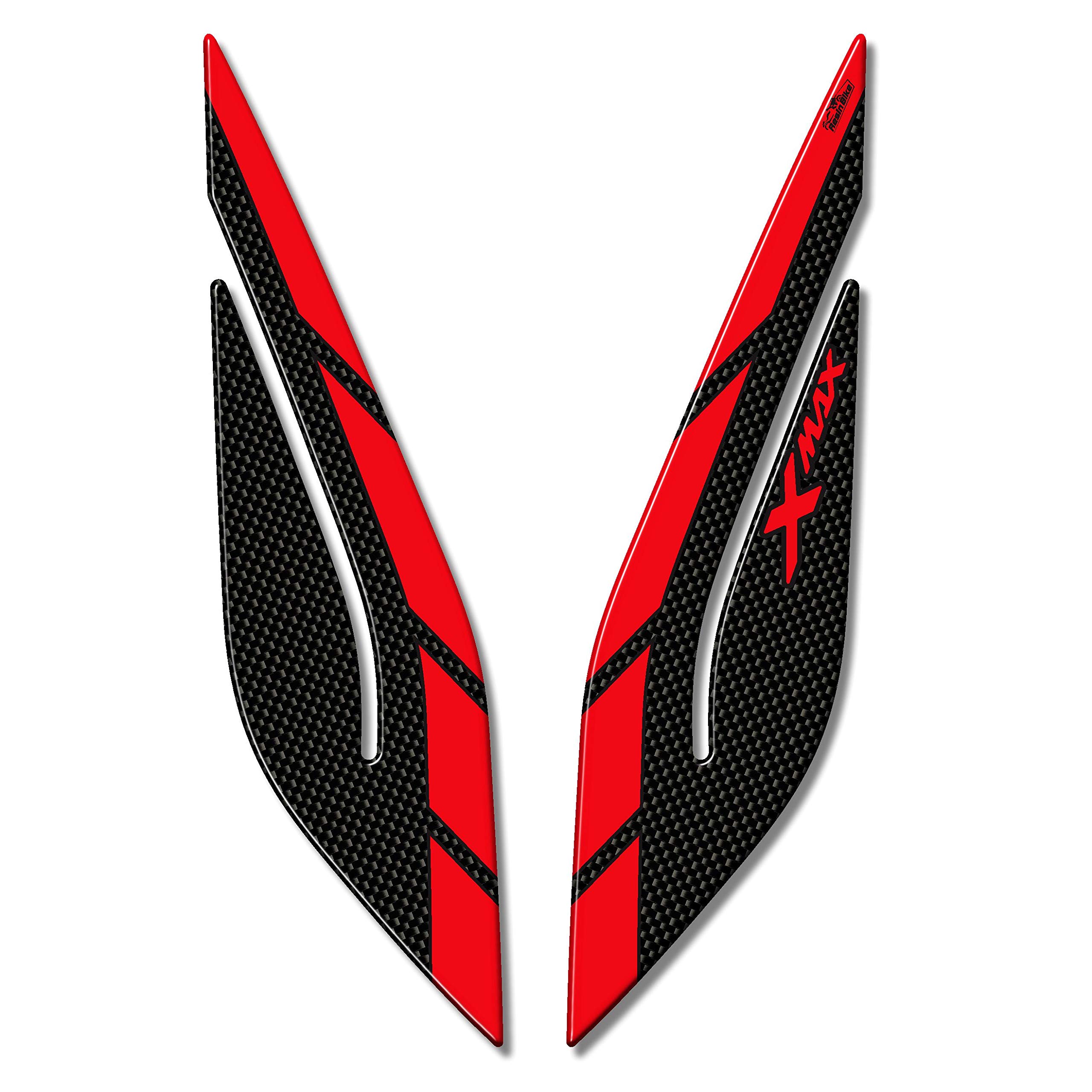 Resin Bike Motorcycle 3D Stickers Compatible with Yamaha Xmax 400 2013-2016. Front Protections from Impact and Scratches. Resin Stickers Carbon Fiber Effect