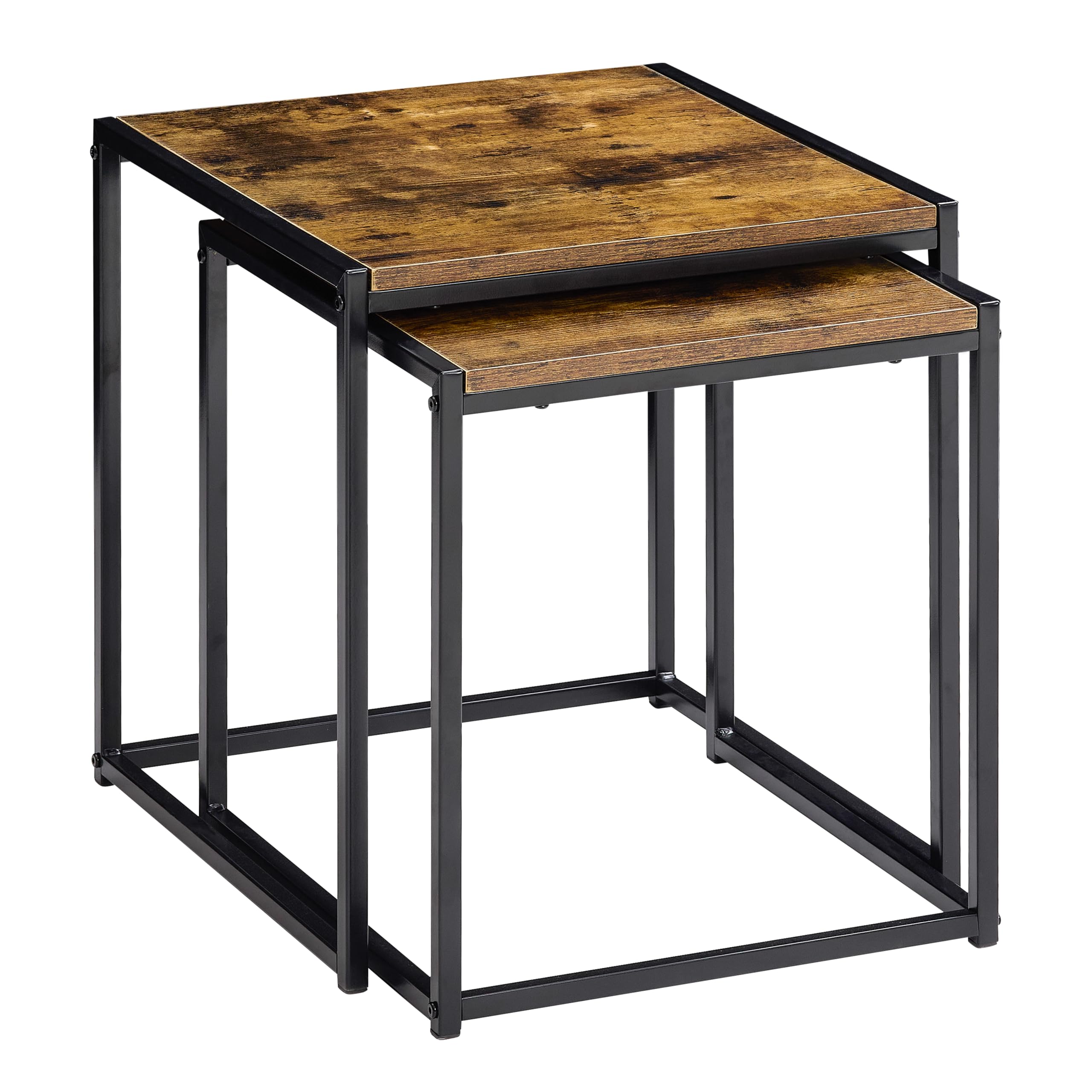 Vida Designs Brooklyn Nido de mesas, Madera Oscura, Nest of 2 Tables
