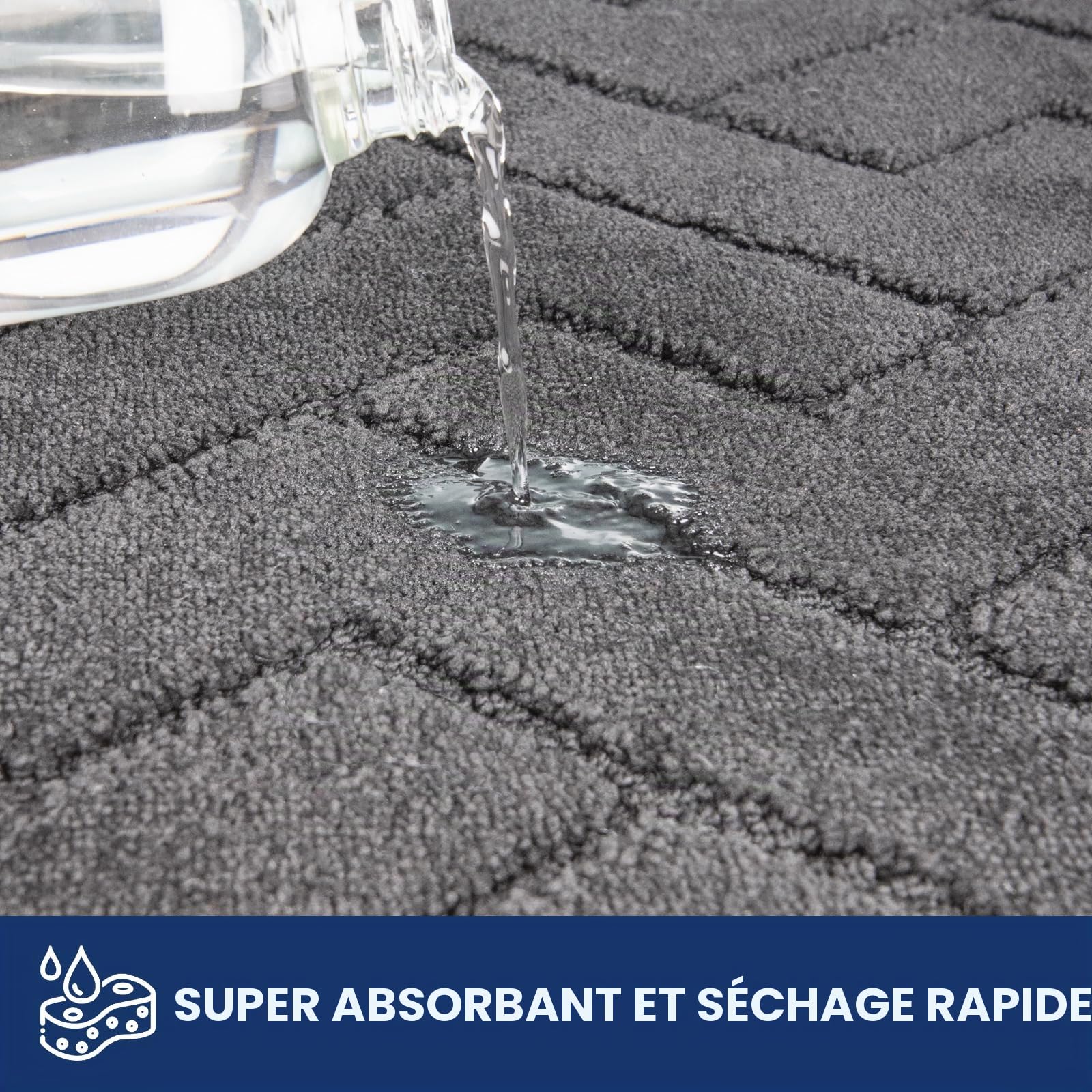 FCSDETAIL Paillasson Interieur 86 x 150 cm, Tapis d'Entrée Antidérapant et Lavable en Machine, Tapis de Sol Douces Absorbantes pour Chien, Entrée, Porte et Couloir