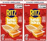 RITZ, Handi Snacks, Pack of 10, Individually Wrapped, School, Lunch, Crackers and Dip Made With Real Cheese, 27 g