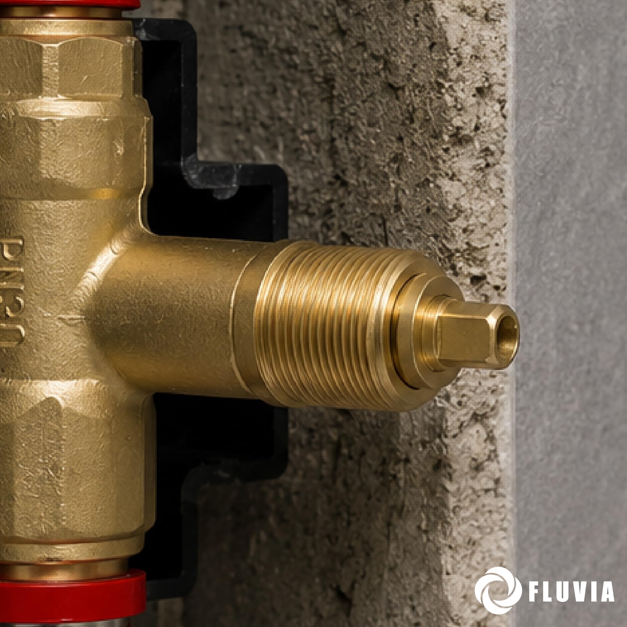 FLUVIA Embellecedor NEGRO | Pack 1 | Tapa llave de Paso Agua | Ø69x59mm | Mando Oculto y Plafón | para Ducha Piscina, Grifo Empotrado, Embellecedor Grifo Pared (oculto)