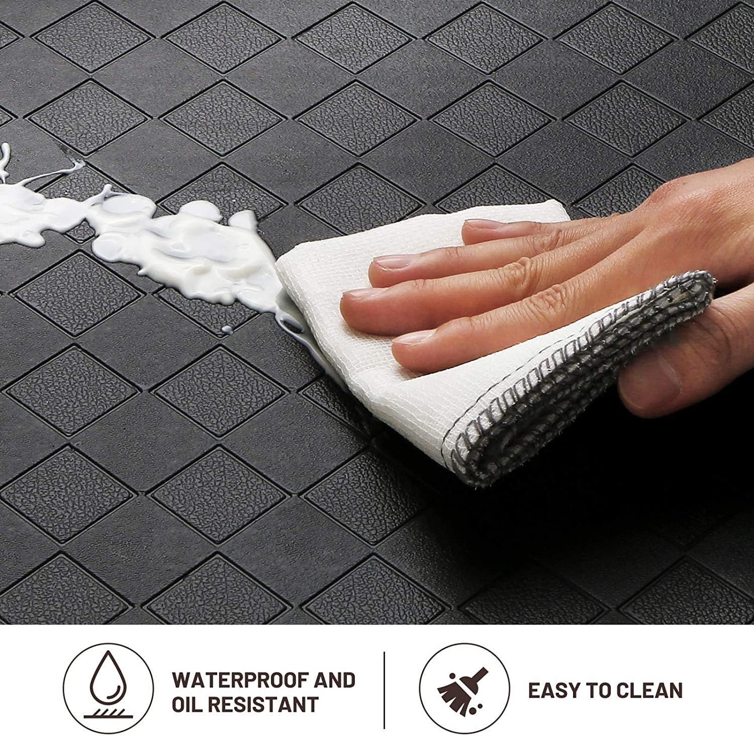 Gepolsterte, ermüdungshemmende Küchenmatte, Dicke, wasserdichte, rutschfeste Matte, strapazierfähige, ergonomische Komfortmatte, for Küche, Boden, Büro, Spüle, Waschküche(Gray,44x120x1.2MM)