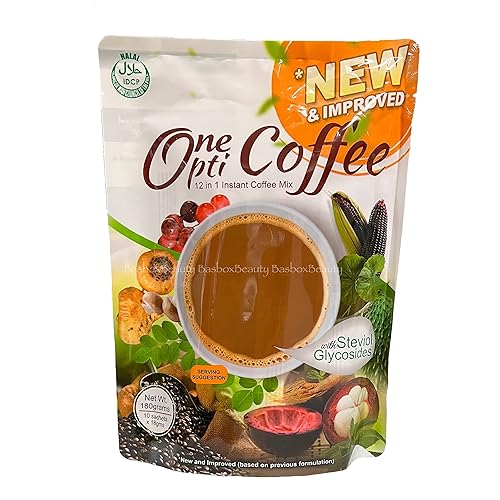 ONE OPTI SUPER COFFEE - Mezcla de café 12 en 1, contiene 10 sobres