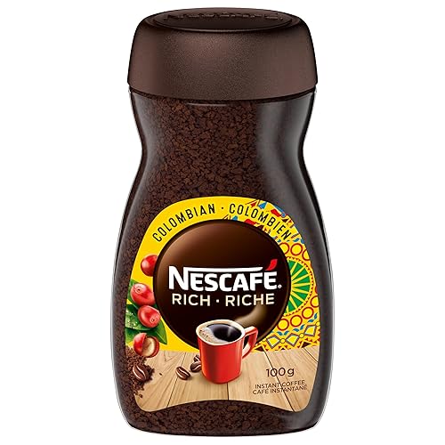 NESCAFE, rico colombiano, café instantáneo, 3.53 oz3.5 onzas, frasco, Importado de Canadá
