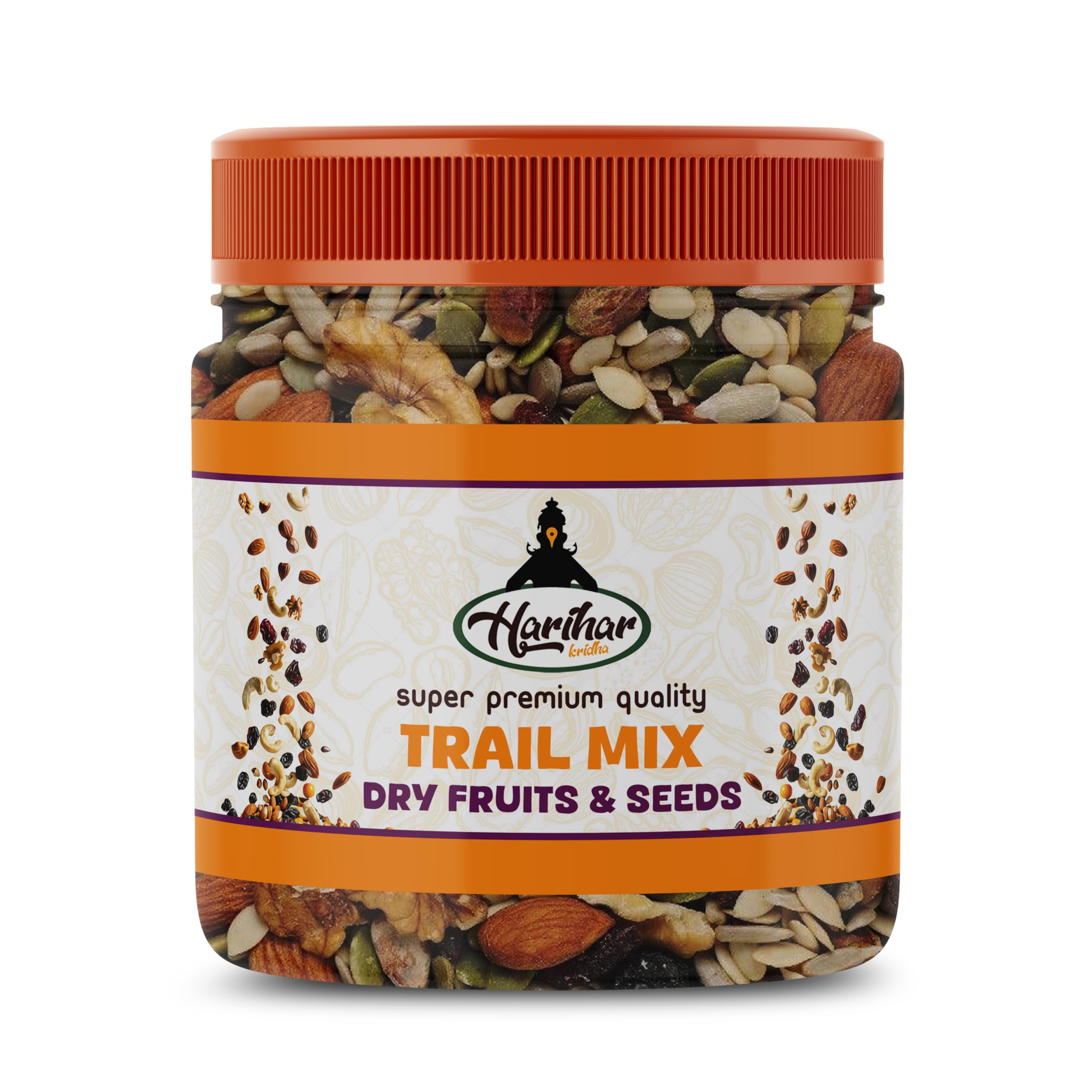 HARIHAR KRIDHA Premium Trail Mix 250g | Almonds, Cashews, Seeds, Raisins, Indian Gooseberry & Dates | High-Fiber Healthy Snack | Rich in Antioxidants & Minerals | Gluten-Free | Resuseable Jar-image-36