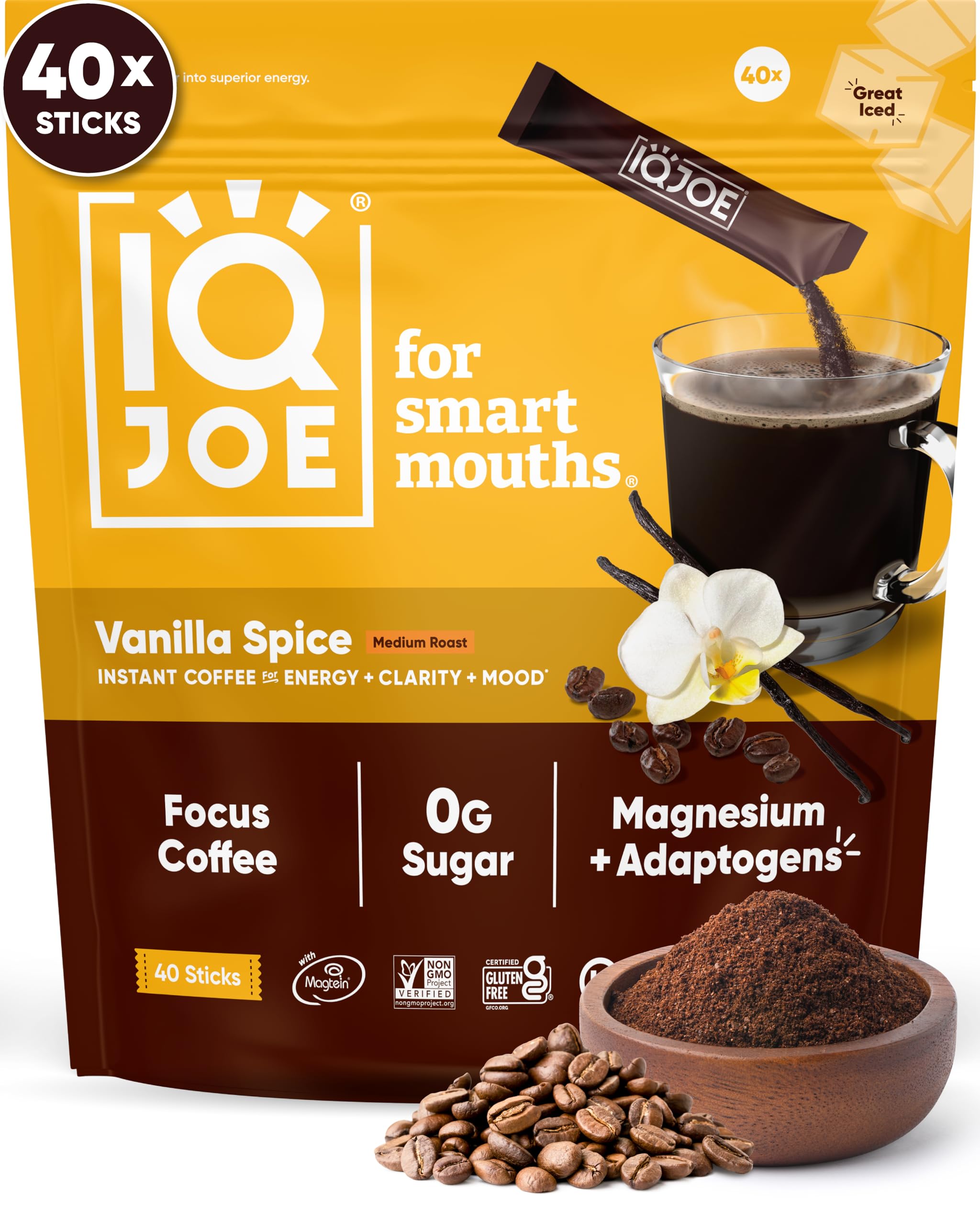 Amazon.com : IQJOE Mushroom Coffee Packets (40 Servings) Lion's