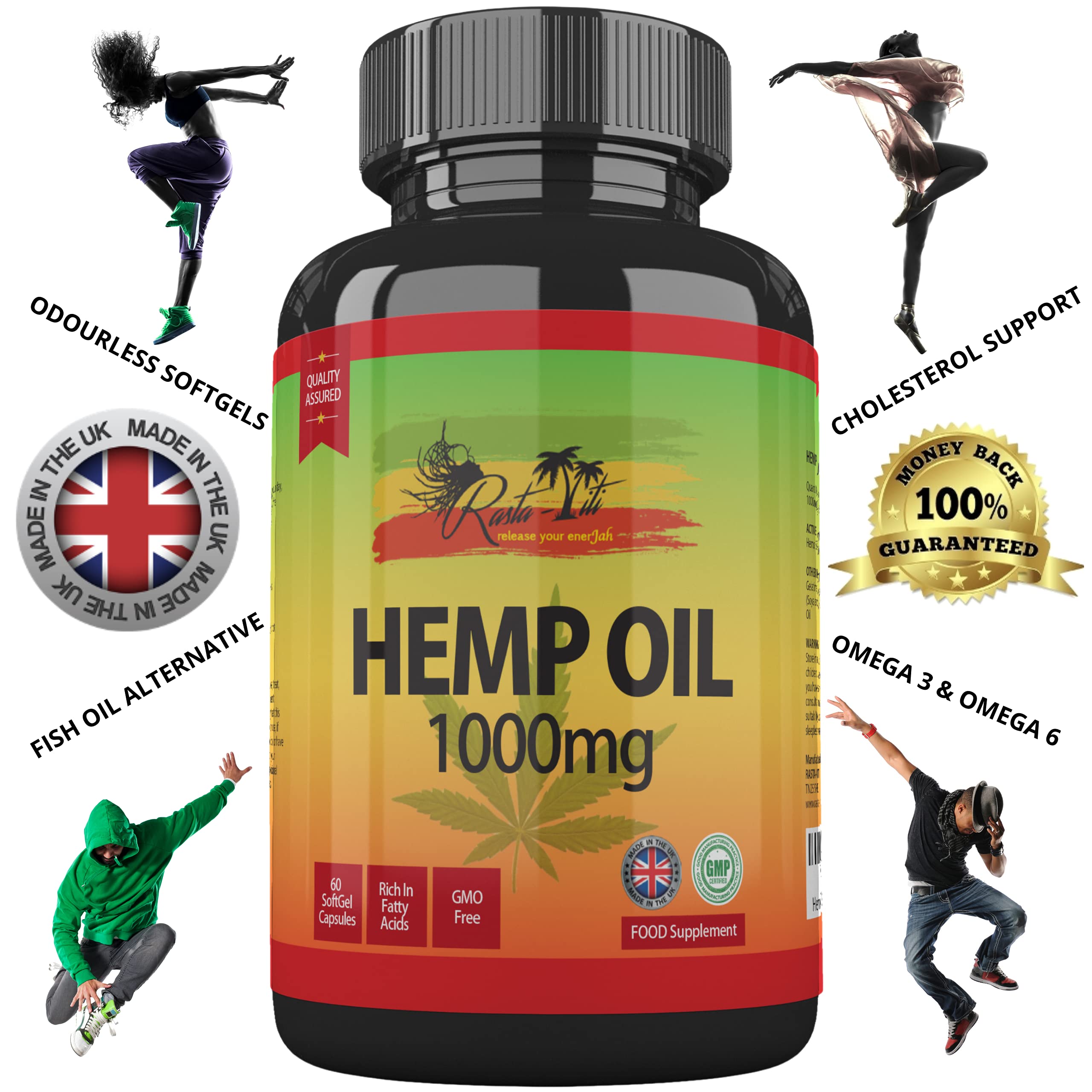 Buy Hemp Seed Oil Capsules 1000mg High Strength Softgels Cold