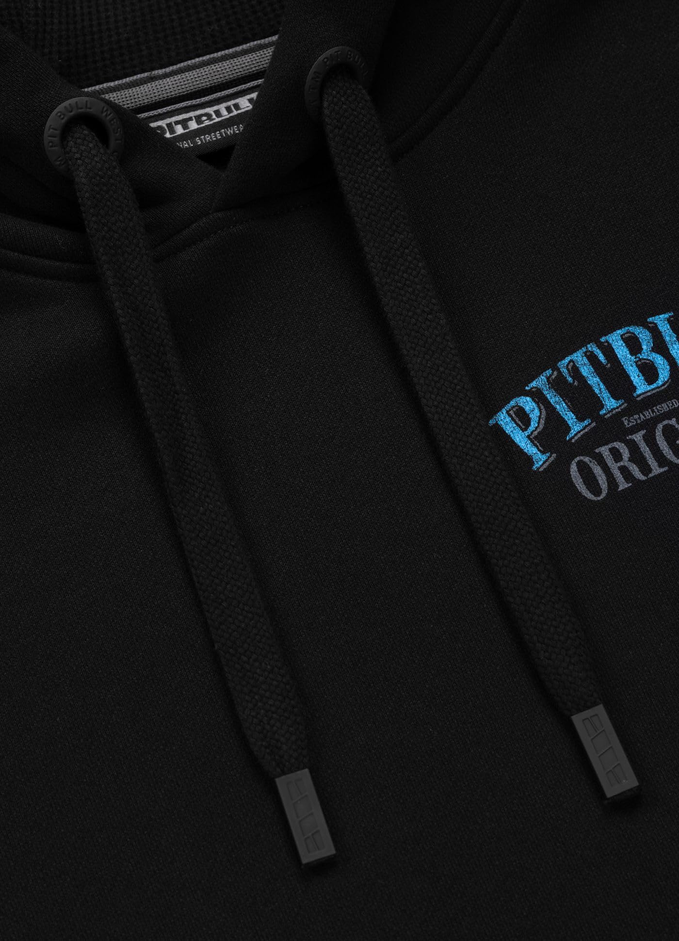 PITBULL Męska bluza z kapturem Midnight męska bluza z kapturem, regularny krój, z dużym nadrukiem na plecach, oryginalne logo, ciężki szczotkowany polar 400 GSM, streetwear, wygodna bluza z kapturem