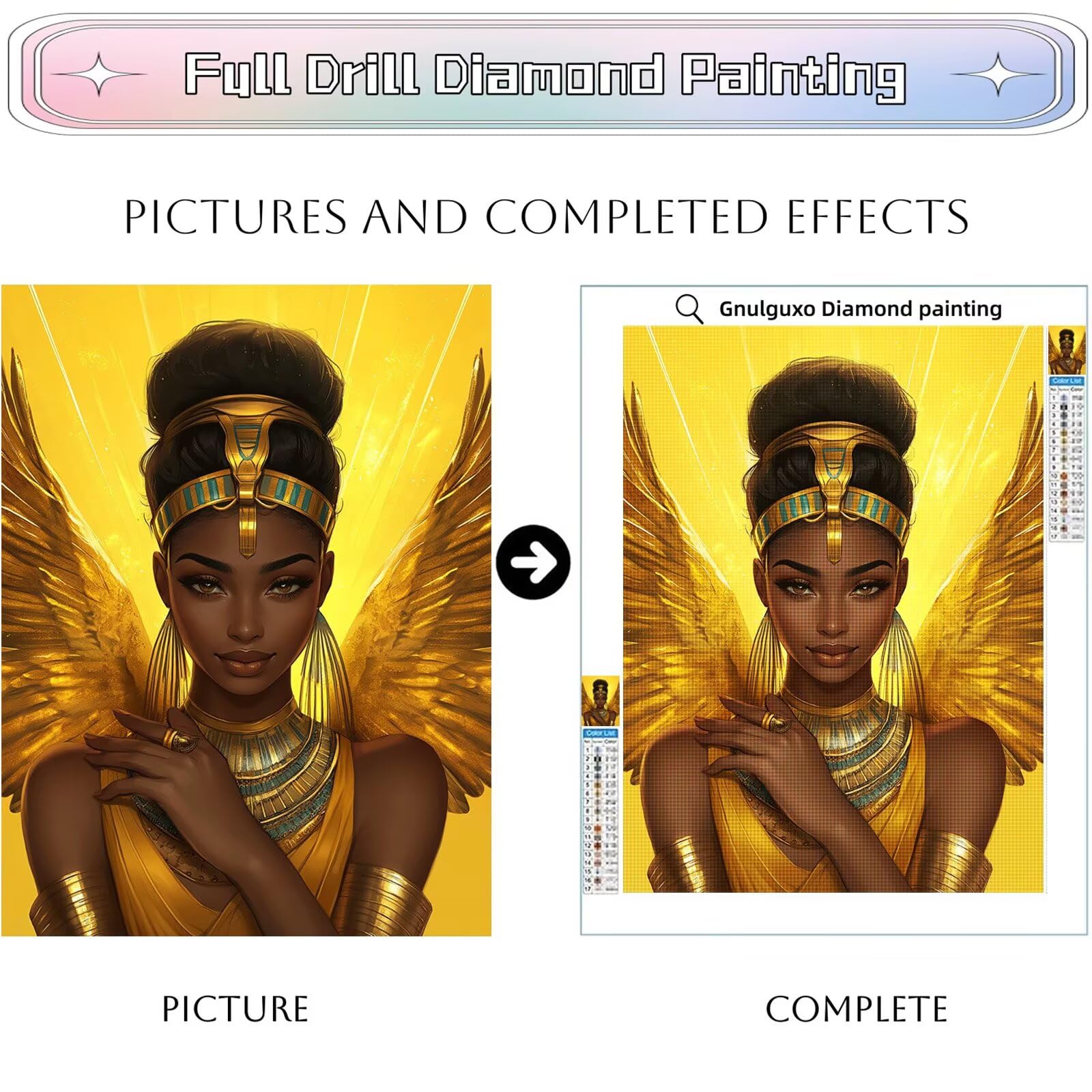 Diamond Painting Erwachsene Afrika 5D Diamond Painting Frau DIY Set Erwachsene Anfänger, Vollbohrer Diamanten Malerei Stickerei Kreuzstich Bastelset für Zimmer Wand Deko Schlafzimmer 60x80cm, Model857