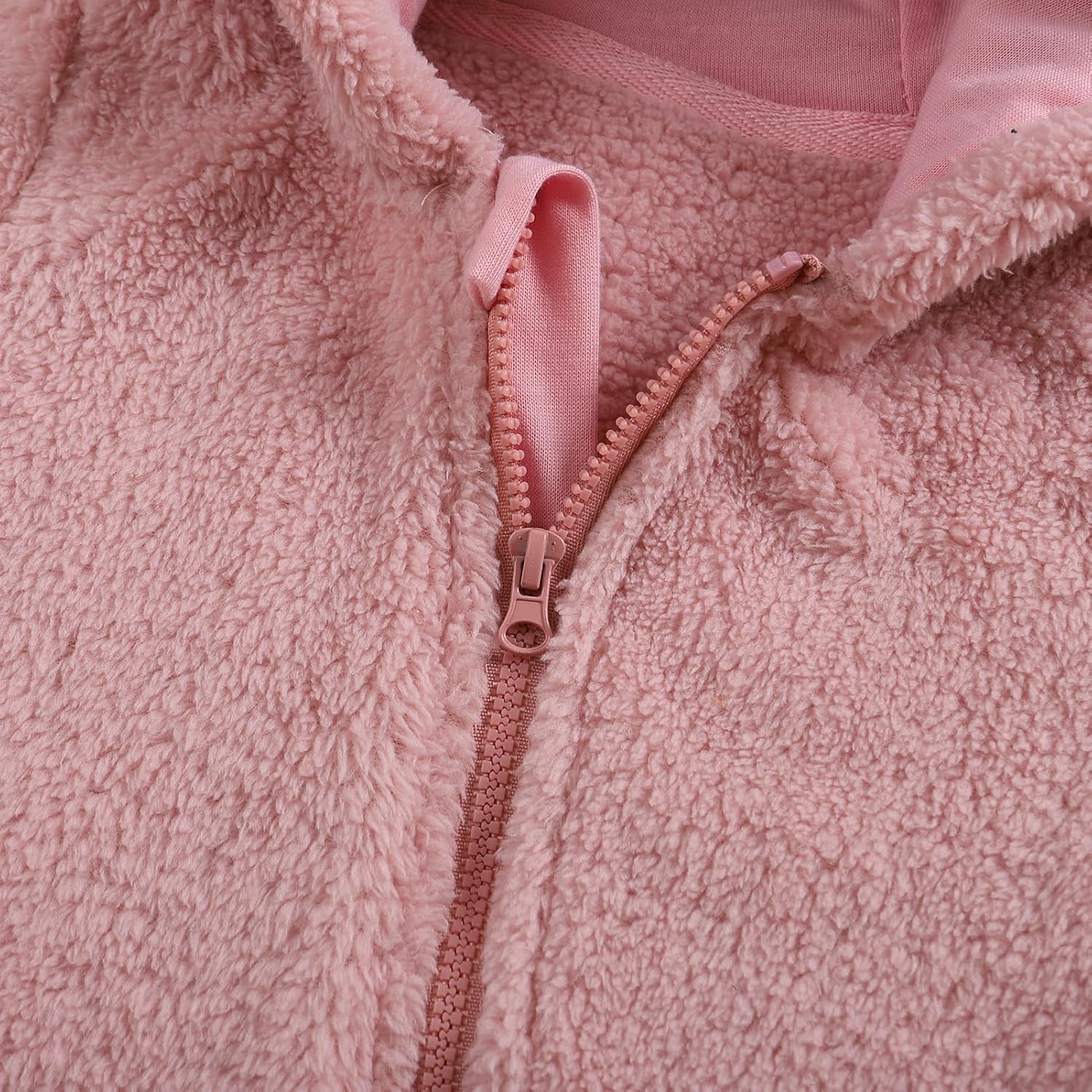 Baby Fleece Snowsuit, Infant Winter Coat, Hooded Long Sleeve Baby Rompers Jumpsuit with Footies - Image 2