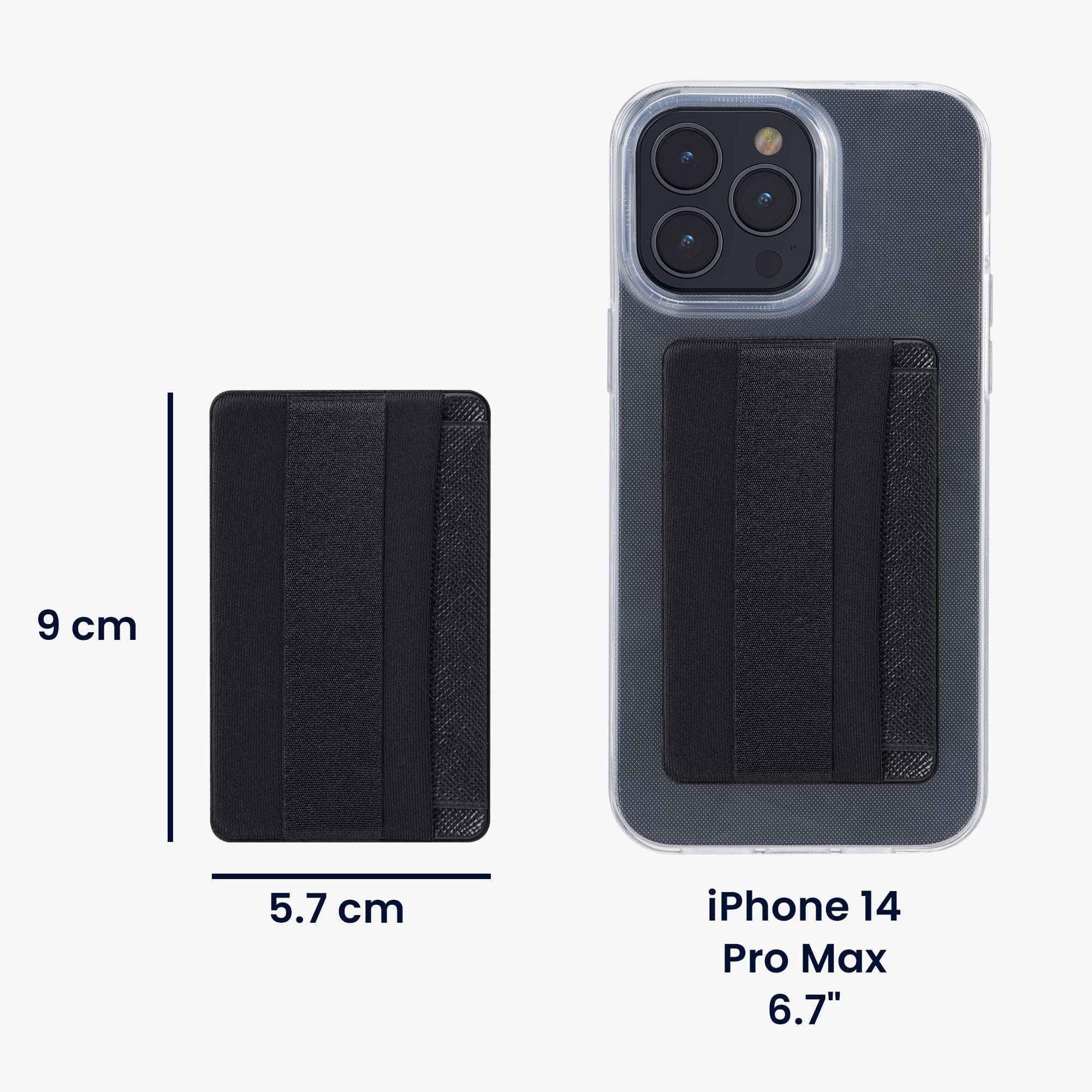 kwmobile 2x Porta Carte di Credito per Cellulare Smartphone - Tasca Adesiva in Similpelle per Tessere - Taschino Autoadesivo per Carte Patente e Badge