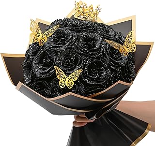Waipfaru Glitter Roses Bouquet, DIY Fake Flowers Bouquet, Birthday Gifts...