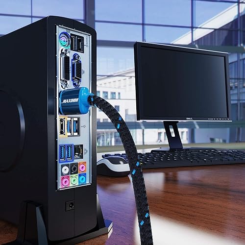 Miniatura 5 de Maximm Cable HDMI 4K de fibra óptica de alta velocidad de 300 pies, 18 Gbps 4K60Hz, unidireccional 2160p, 1080p, HDCP 2.2, compatible con ARC 3D