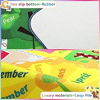 Vista 7 de Chicrug Alfombra educativa para niños de 4 x 6 pies para sala de juegos, TPR antideslizante para niños, alfombra de aula para aprender ABC
